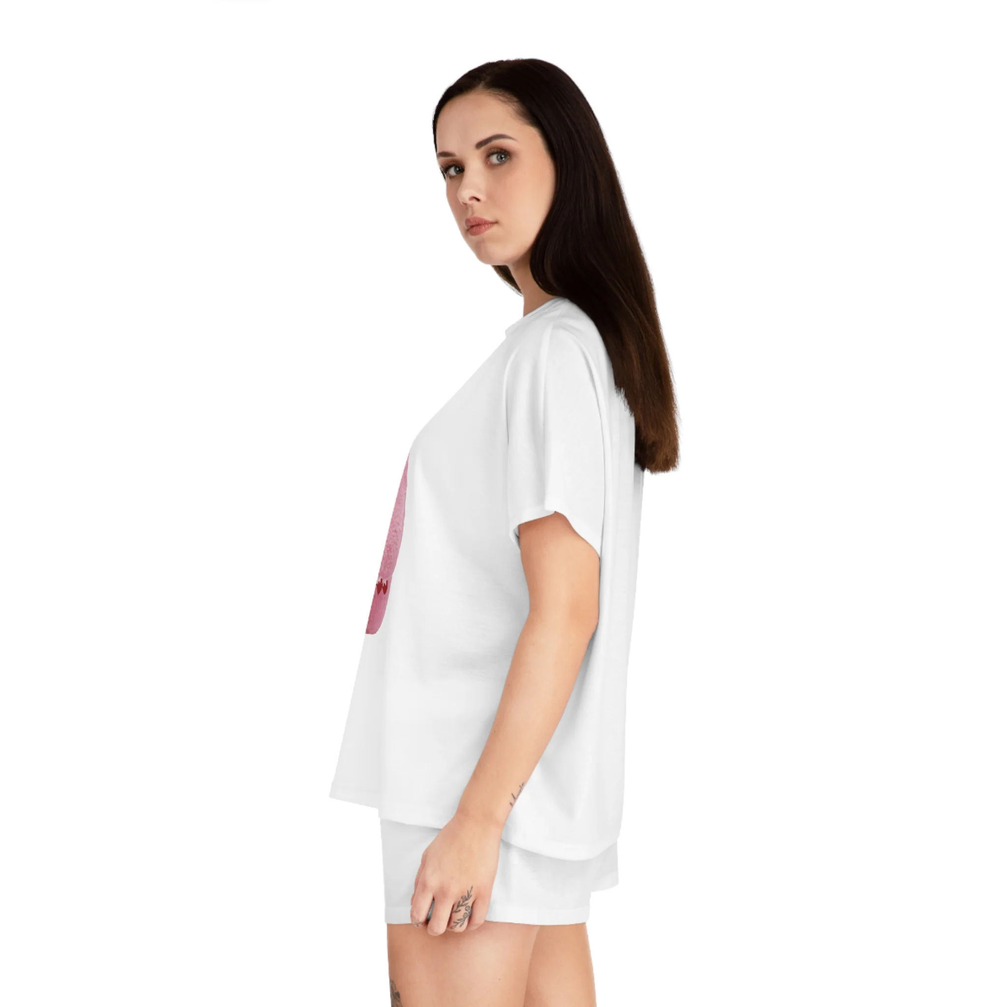 Chubby Gloomy Bear Y2K - Women's Short Pajama Set (AOP) - Image 6