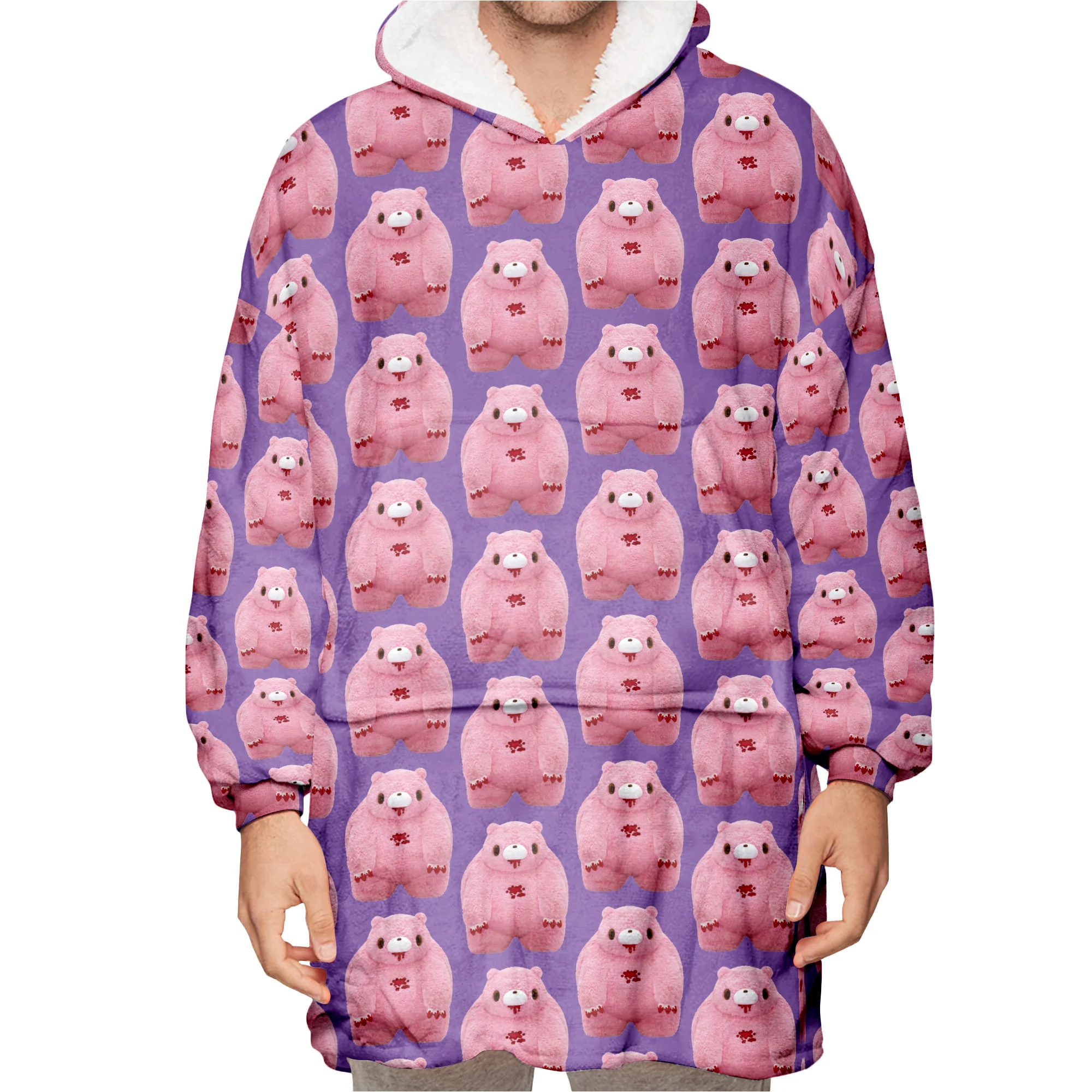 Chubby Gloomy Unisex Hooded Blanket - Image 3