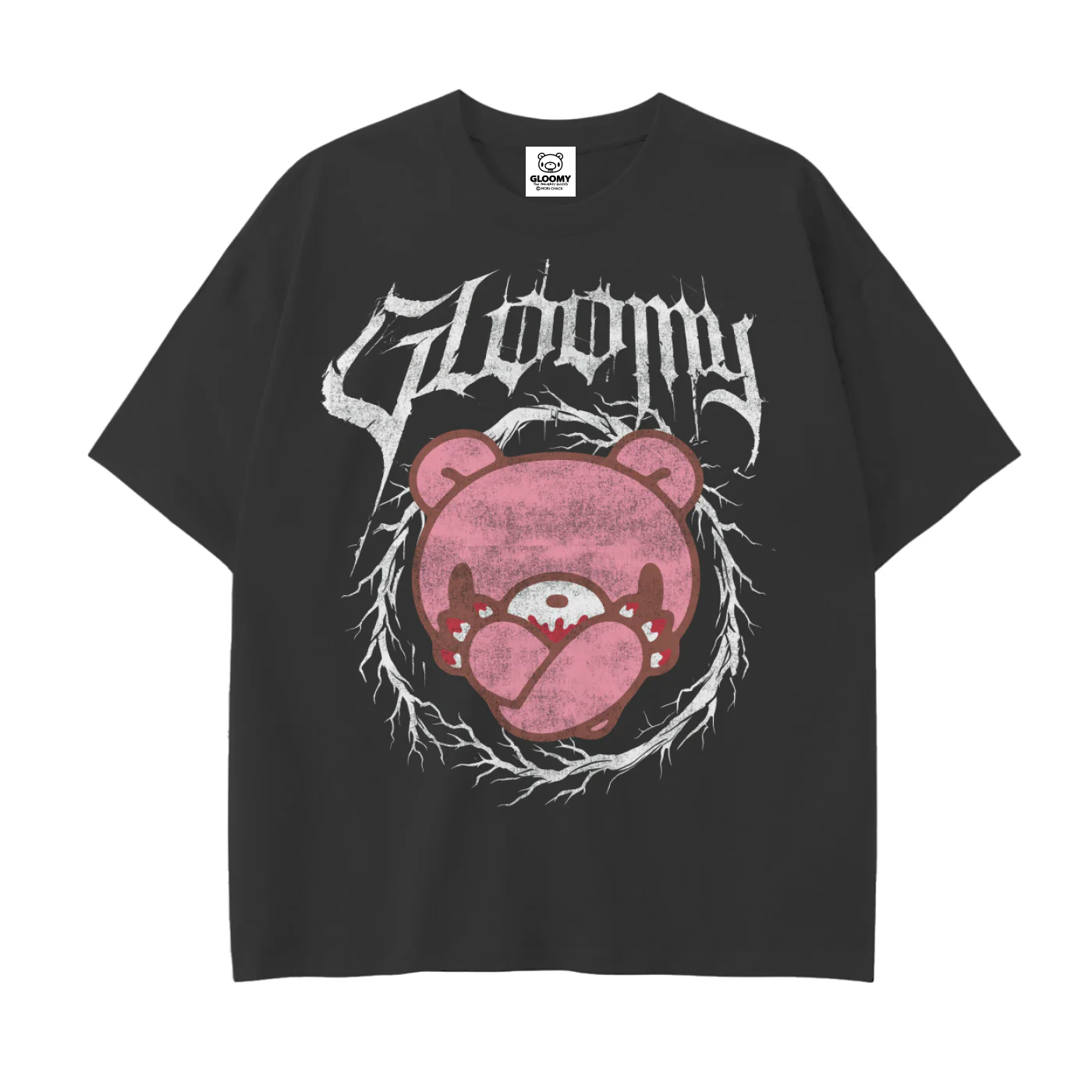 Gloomy Gothic Drop Shoulder Cotton T-Shirt