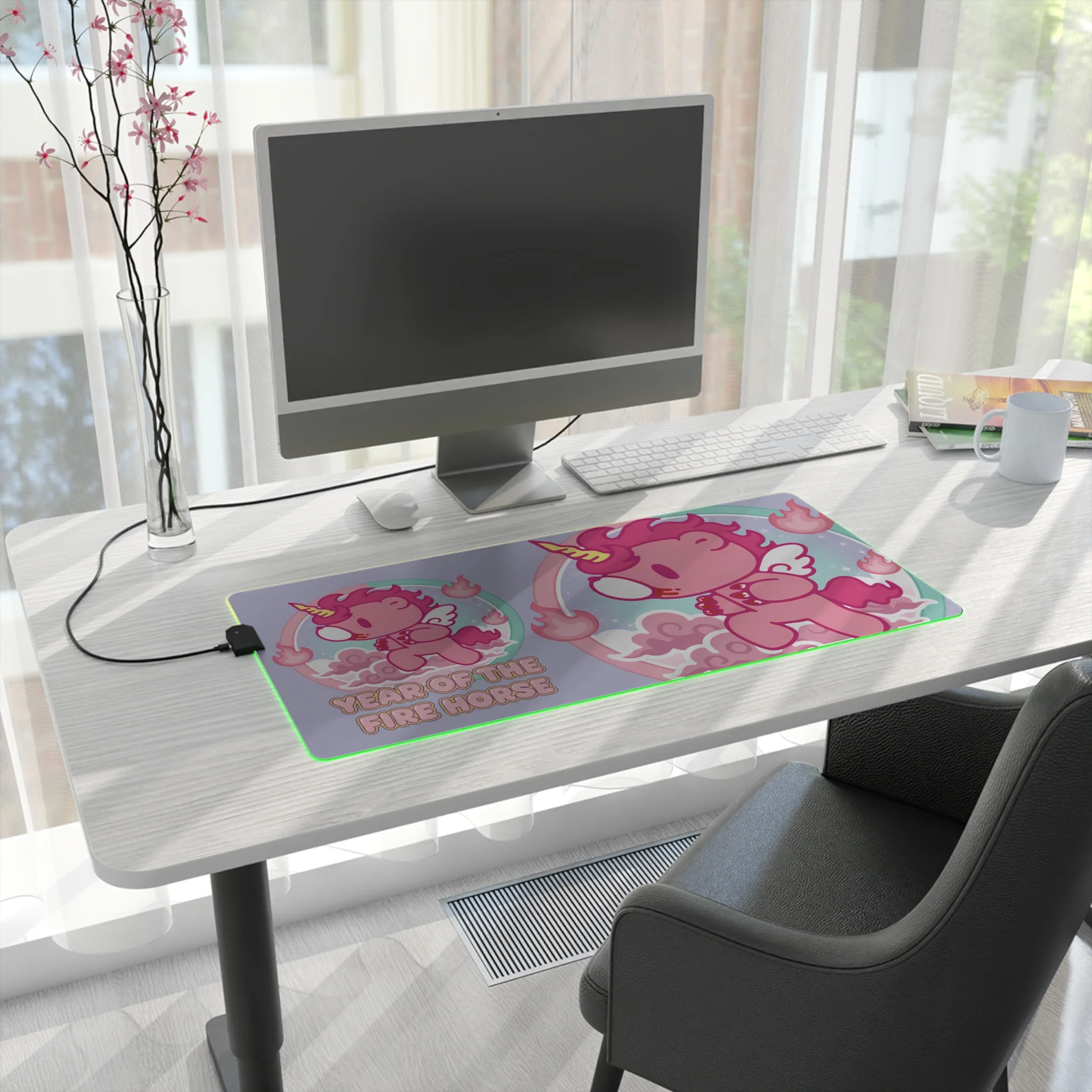 Fire Horse Gloomy Bear LED Gaming Mouse Pad - Image 13