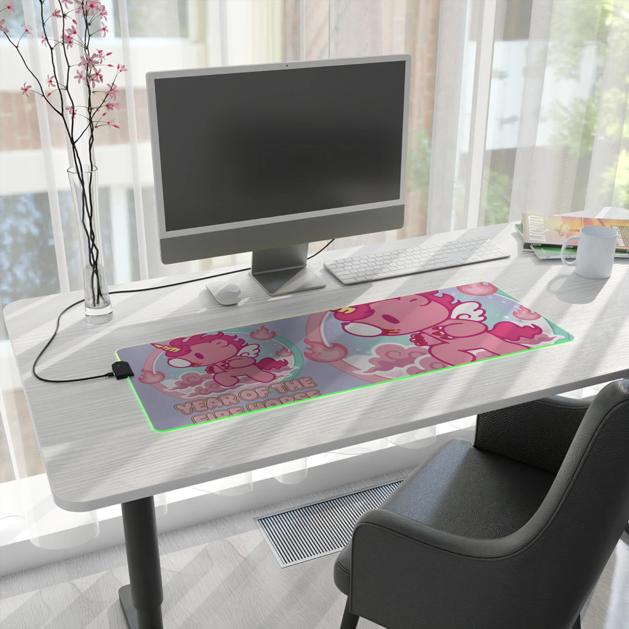 Fire Horse Gloomy Bear LED Gaming Mouse Pad - Image 18