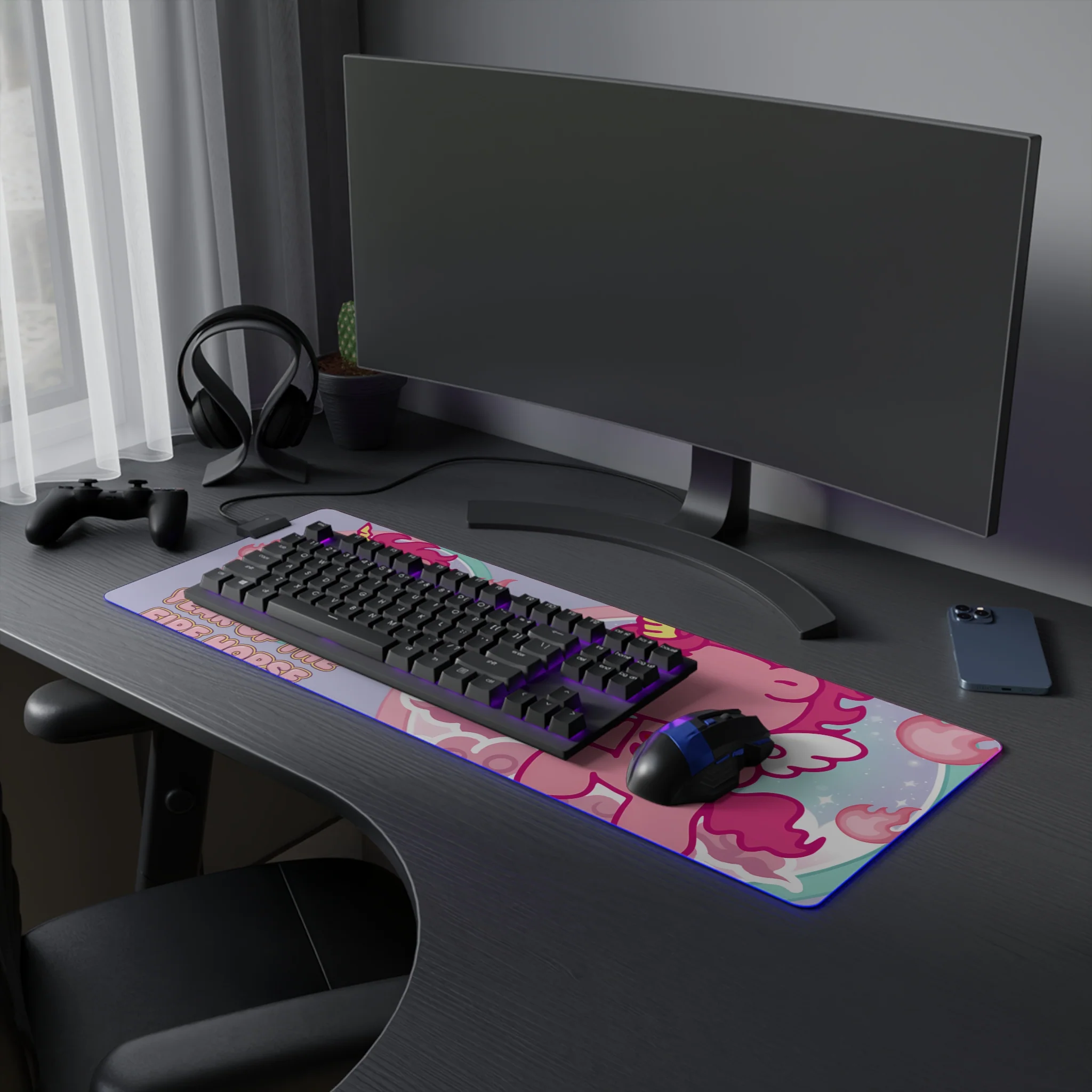 Fire Horse Gloomy Bear LED Gaming Mouse Pad - Image 19