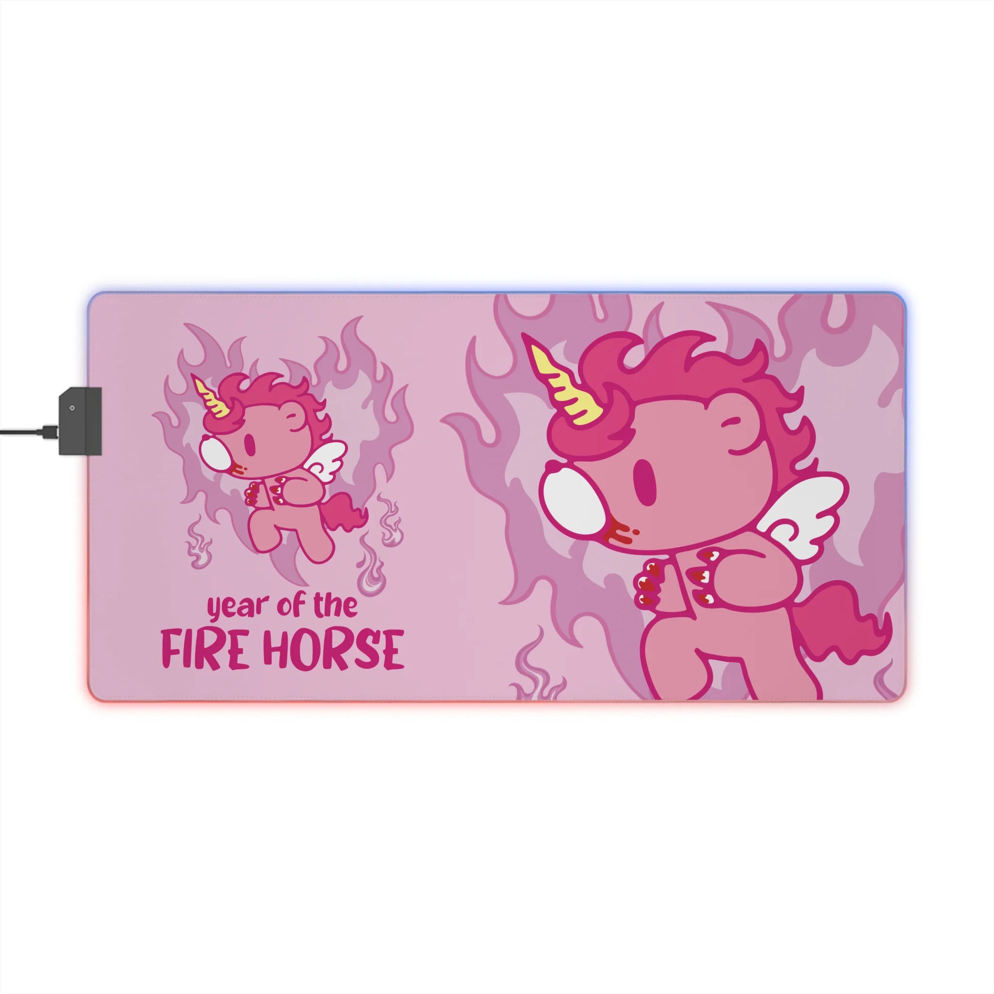 Fire Horse Gloomy Bear LED Gaming Mouse Pad