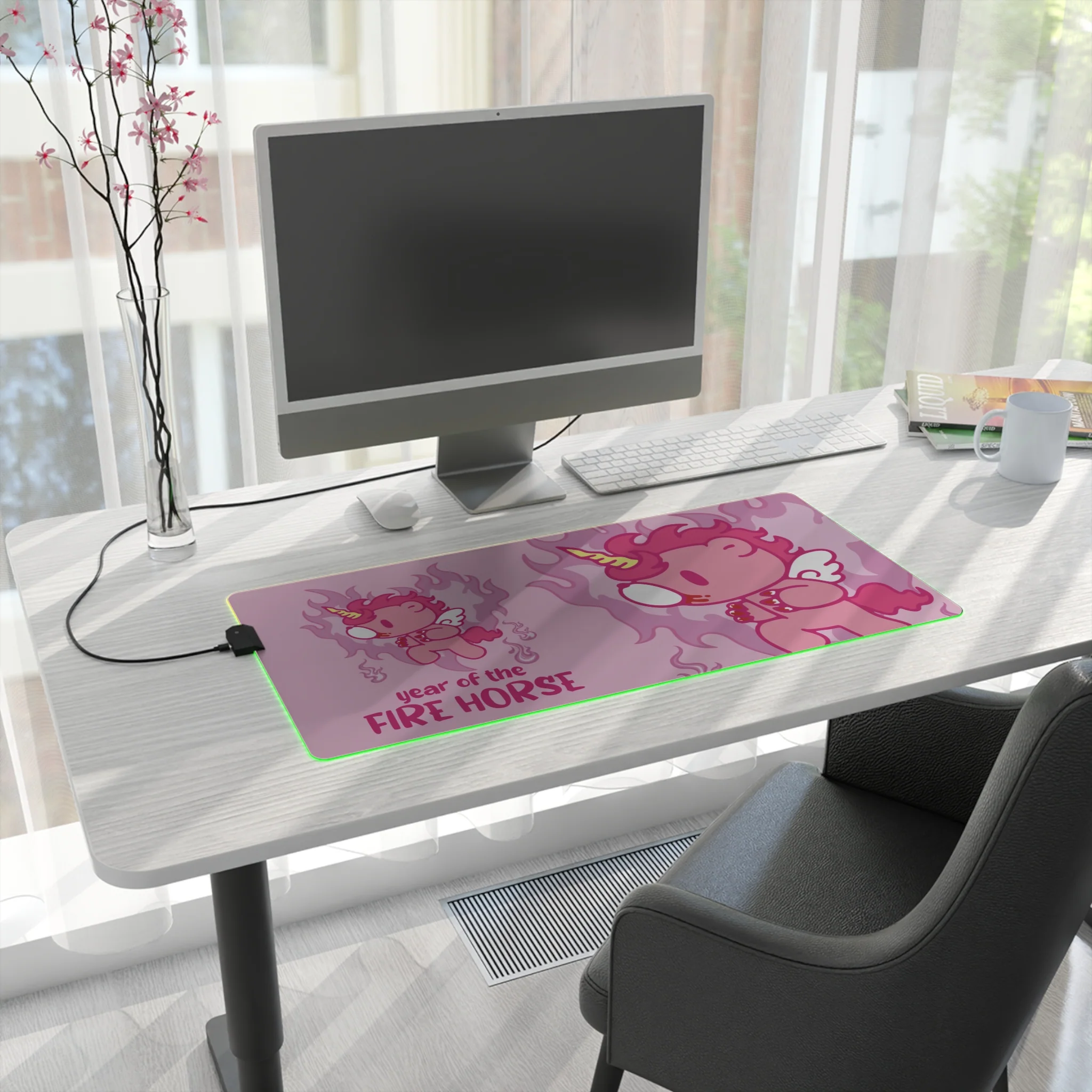 Fire Horse Gloomy Bear LED Gaming Mouse Pad - Image 13