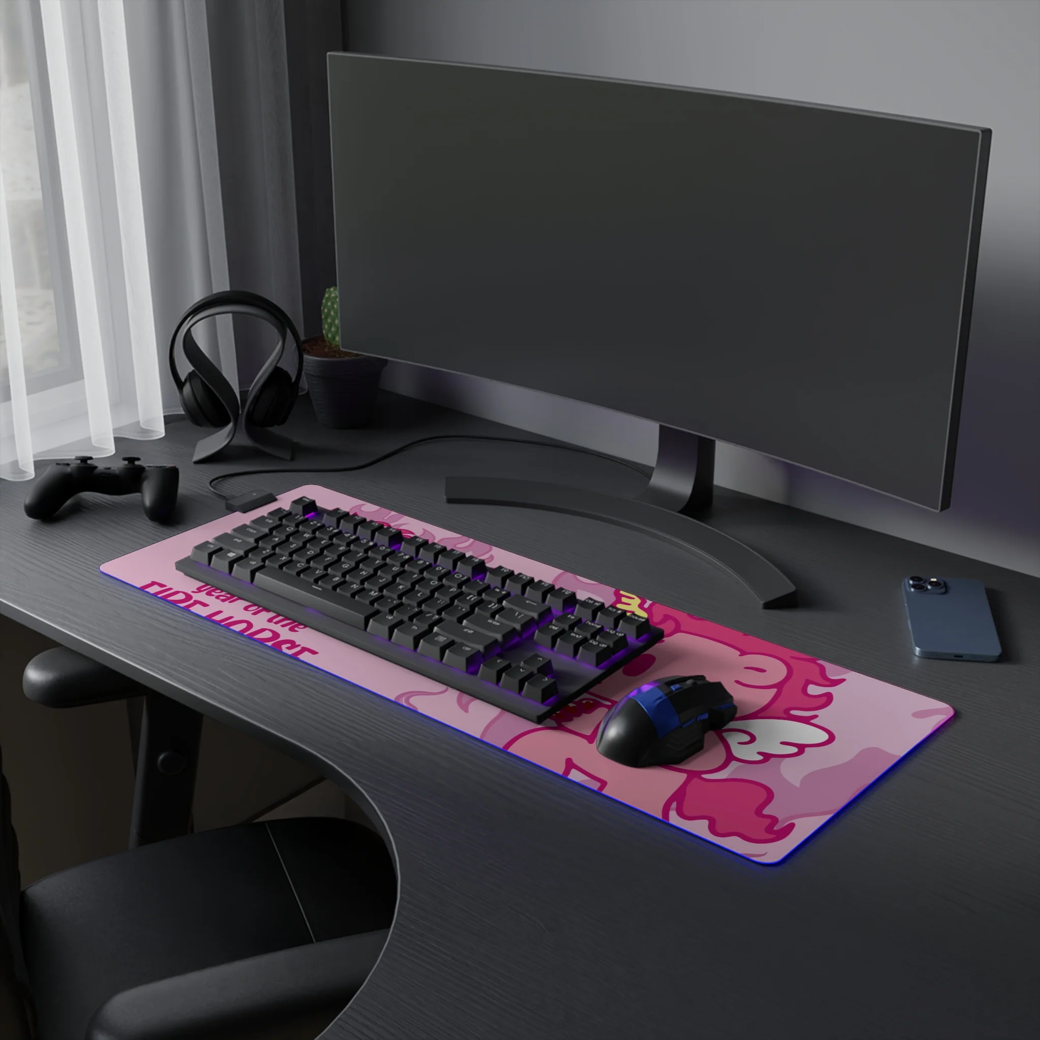 Fire Horse Gloomy Bear LED Gaming Mouse Pad - Image 19