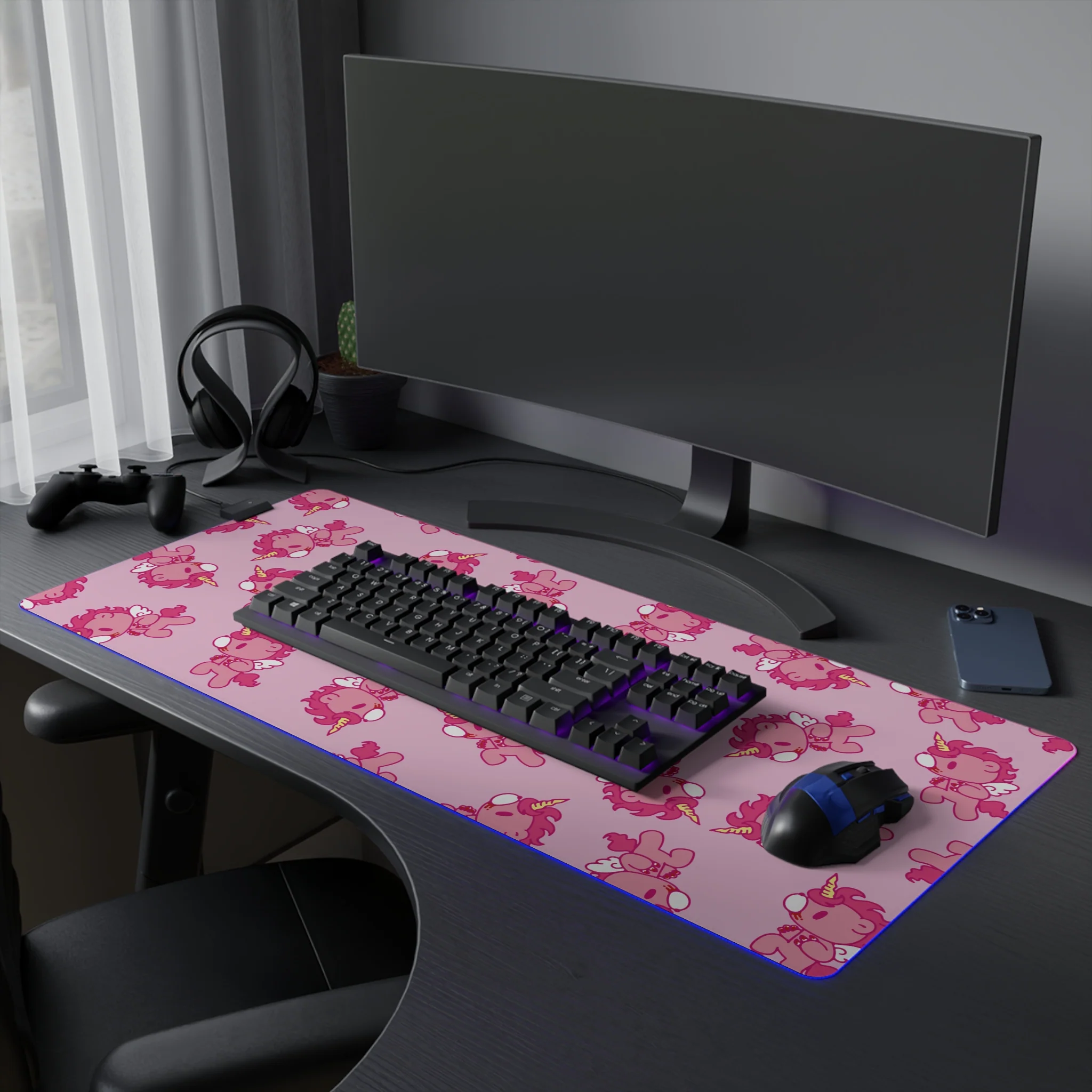 Fire Horse Gloomy Bear LED Gaming Mouse Pad - Image 24