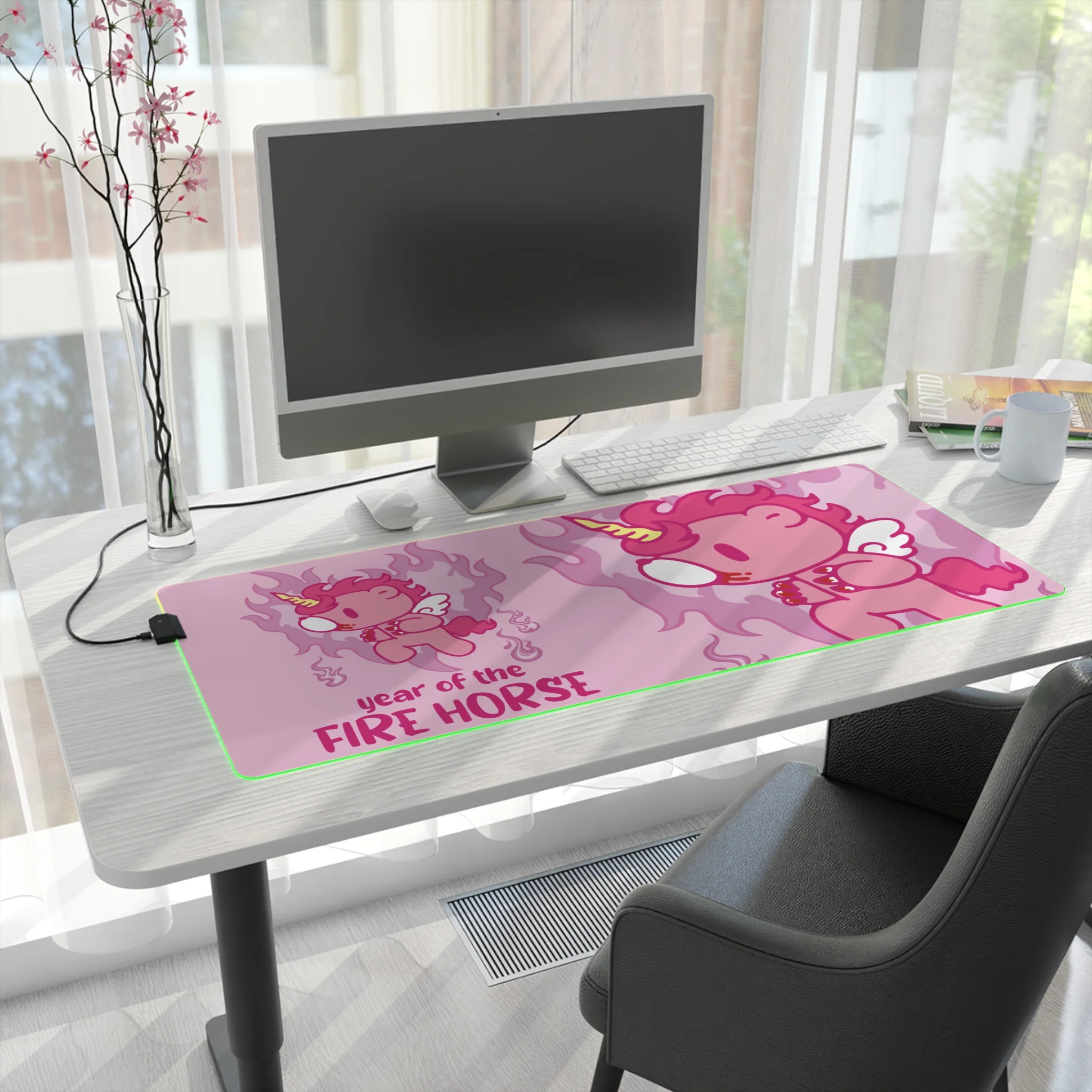 Fire Horse Gloomy Bear LED Gaming Mouse Pad - Image 23