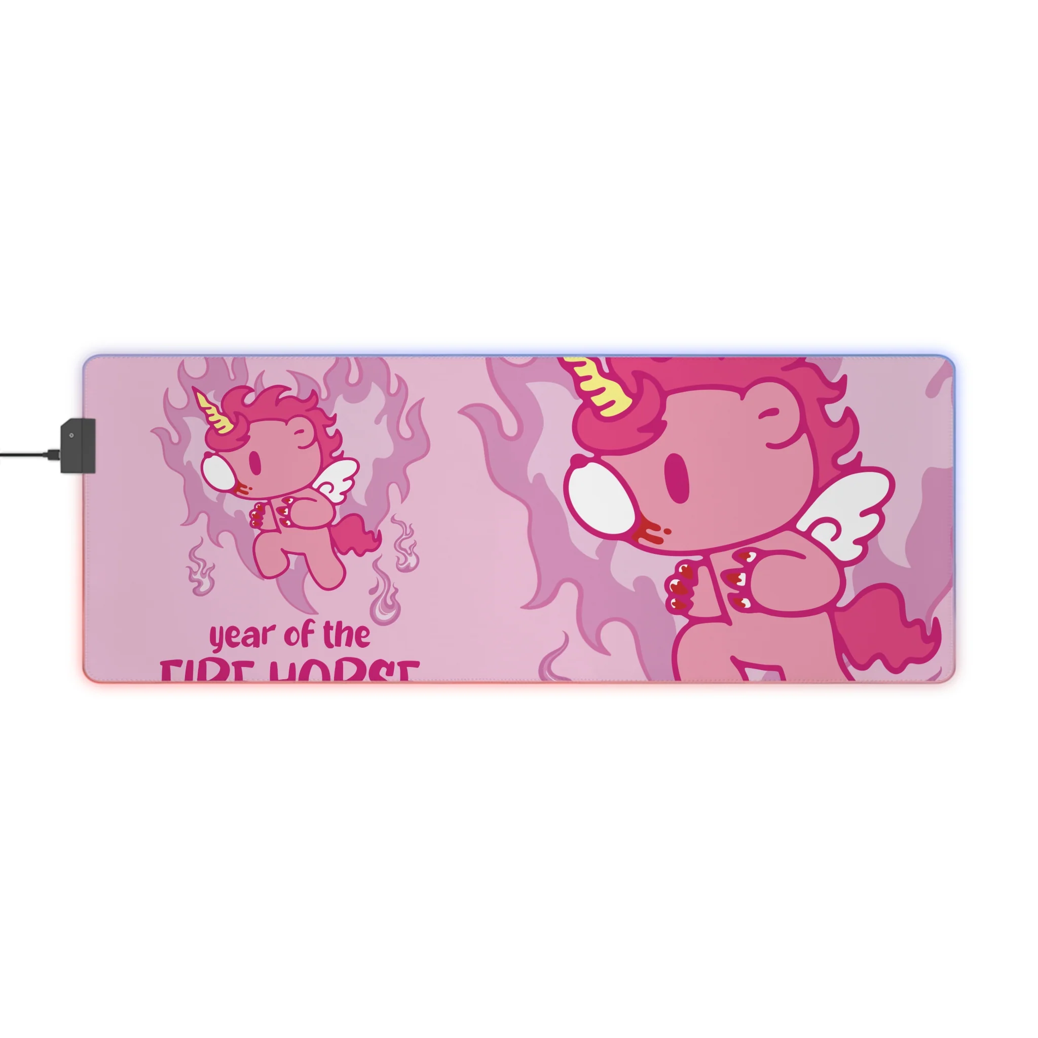 Fire Horse Gloomy Bear LED Gaming Mouse Pad - Image 3