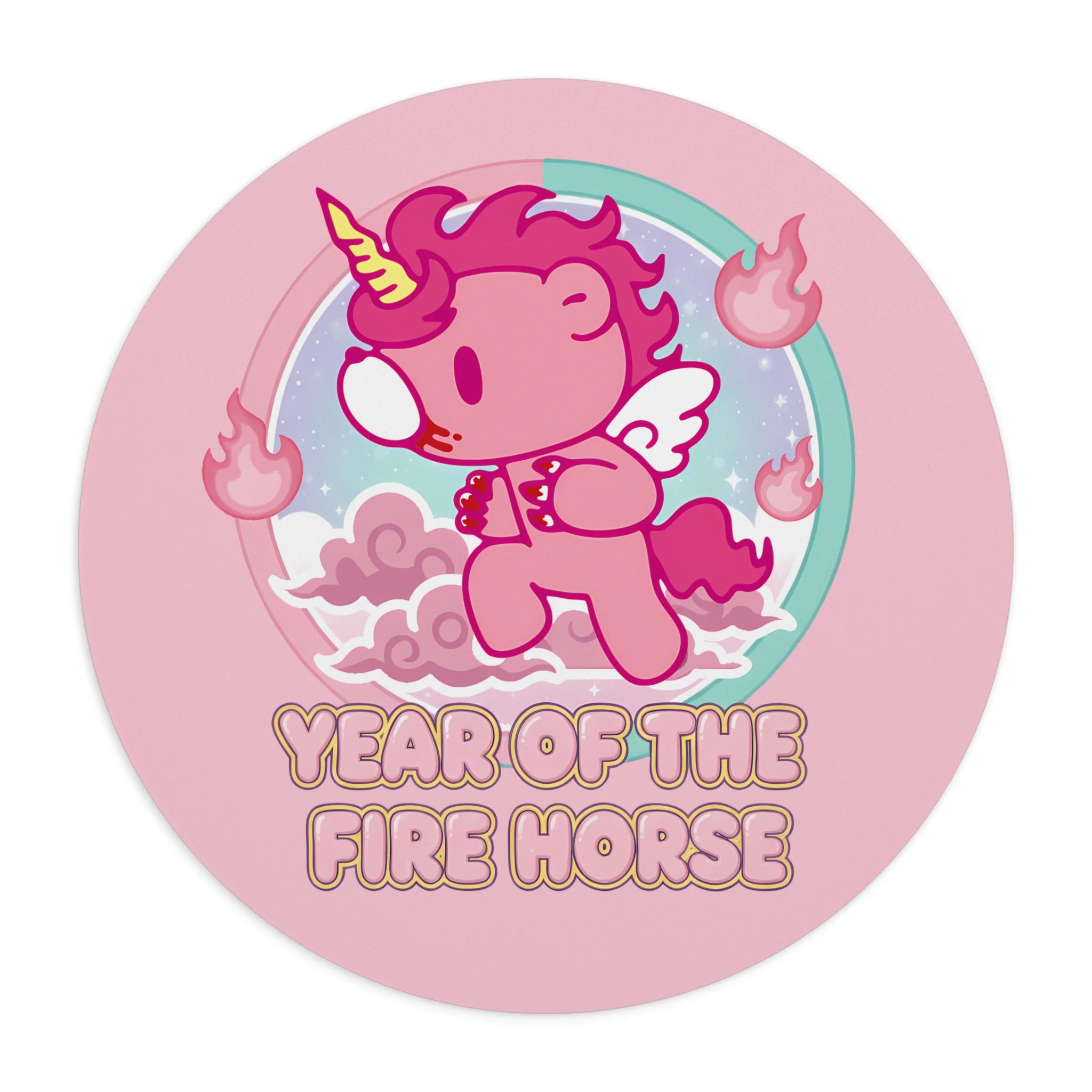 Fire Horse Gloomy Bear Mouse Pad - Image 2