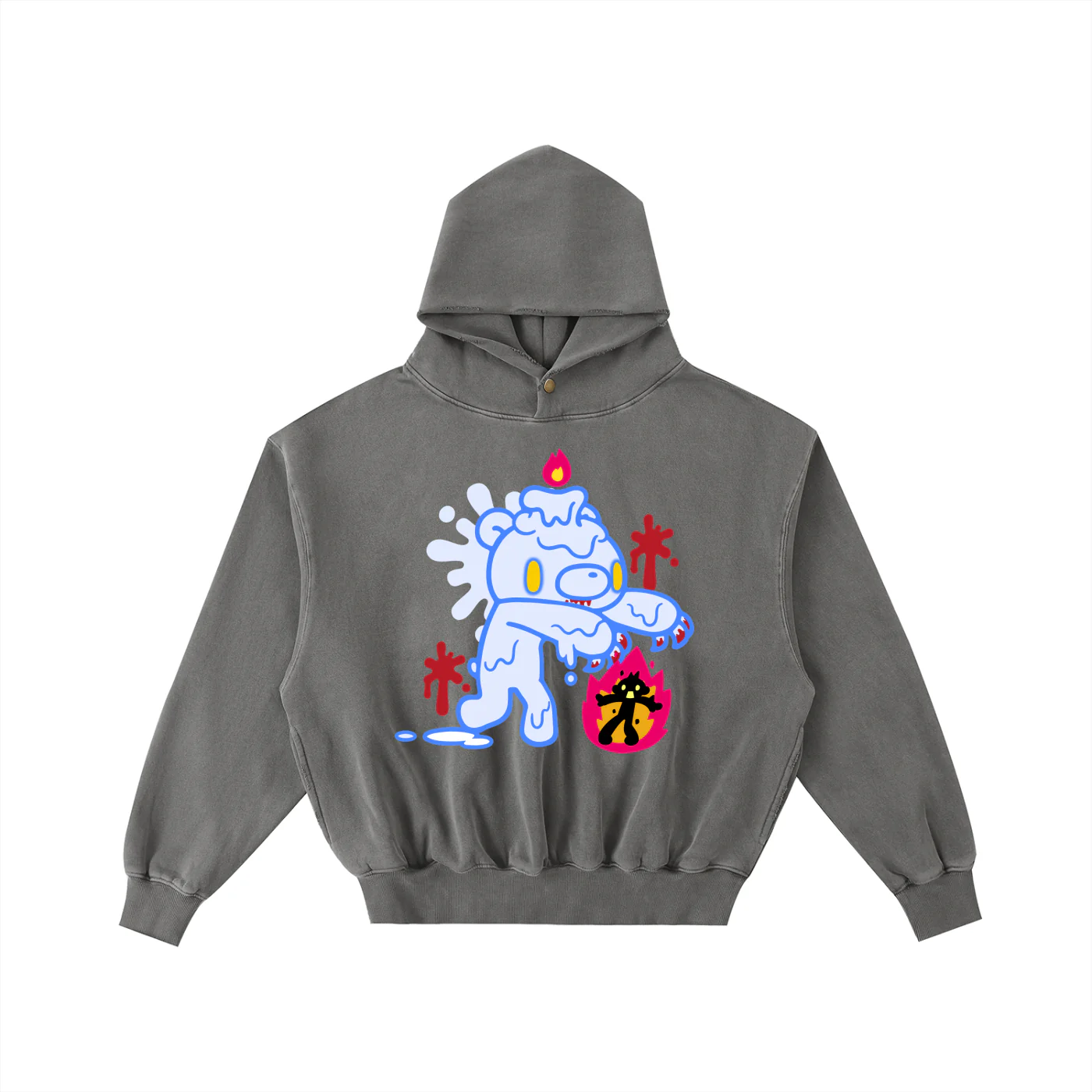 Gloomy Wax Washed Fleece Hoodie - Image 5