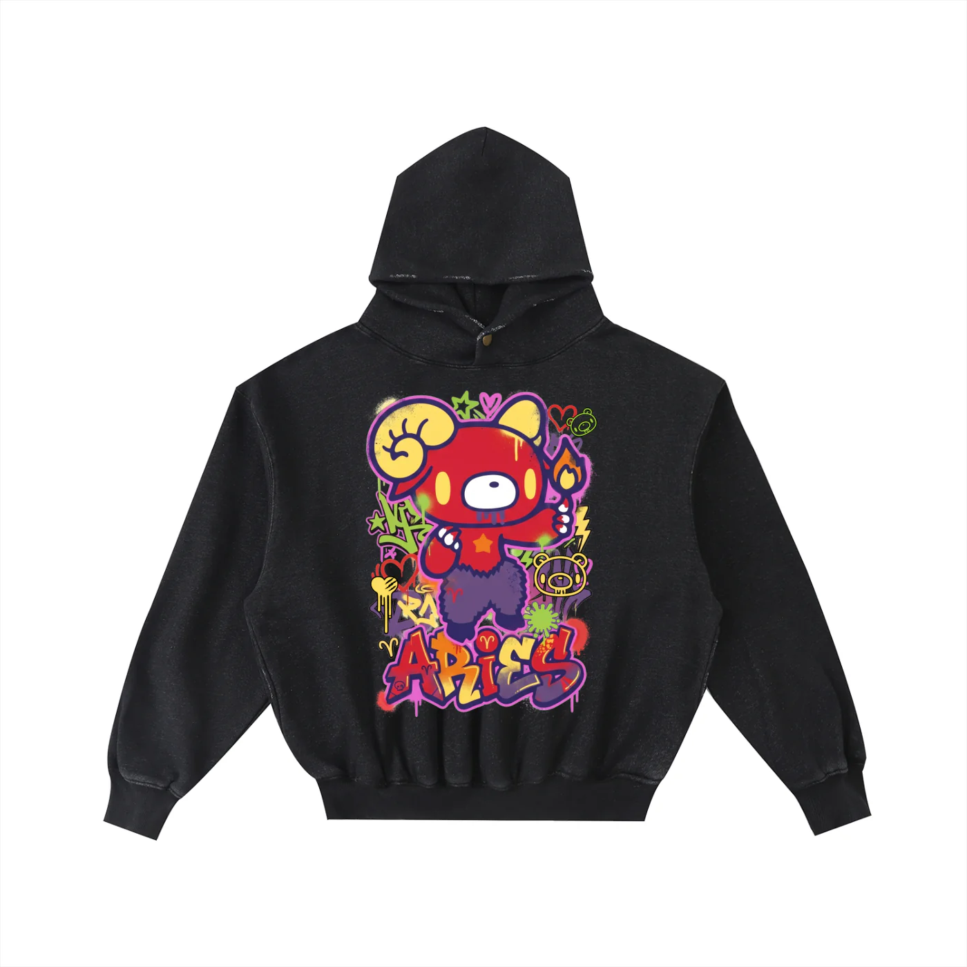 Aries Gloomy Washed Fleece Hoodie