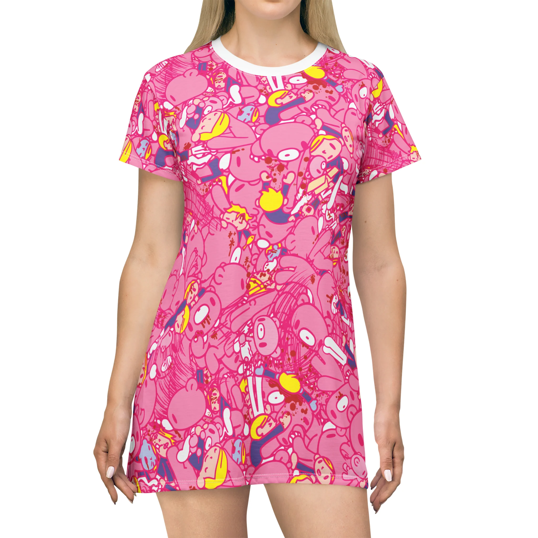 Gloomy Bear Chaos - AoP T-Shirt Dress [UPDATED DESIGN!] - Image 3