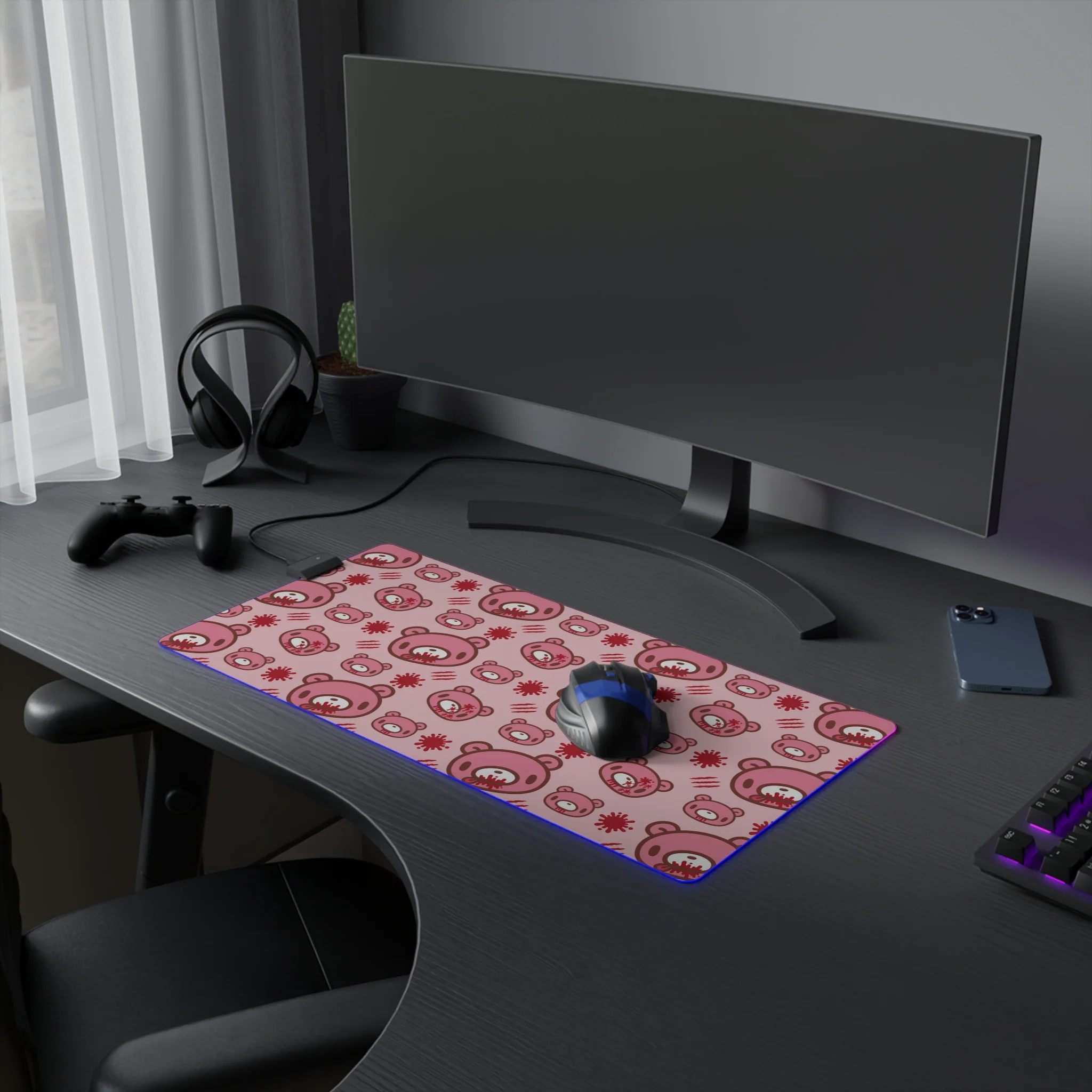 Gloomy Bear LED Gaming Mouse Pad - Image 9