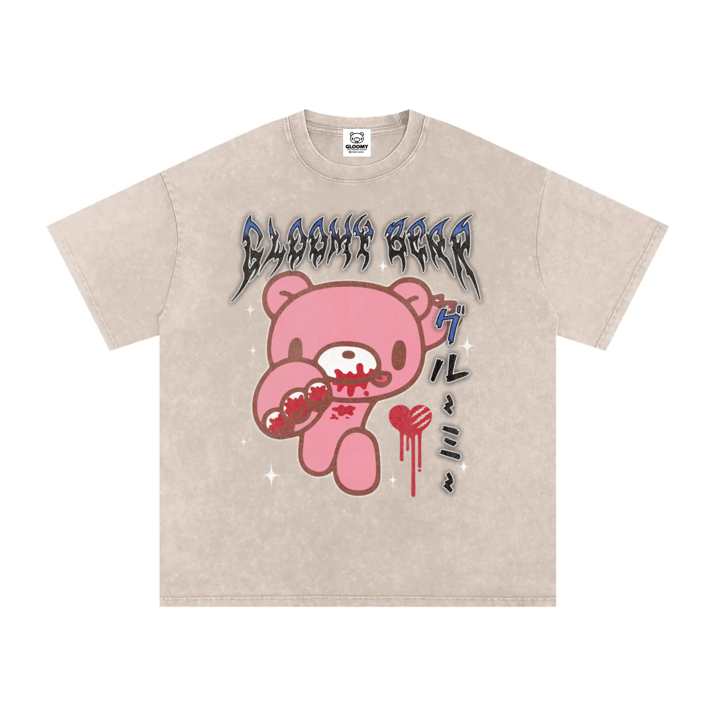 Gloomy Bear Metal Acid Wash T-Shirt