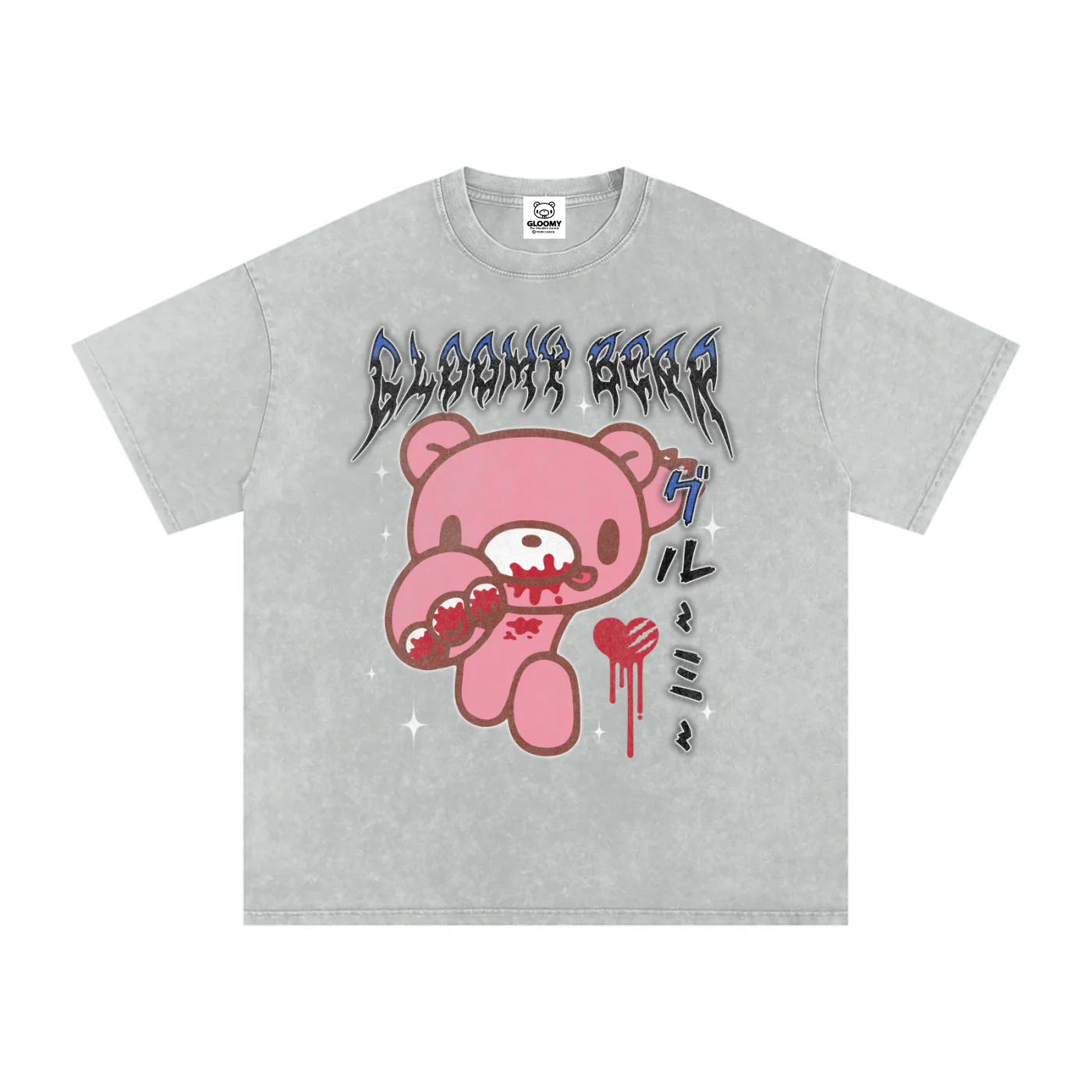 Gloomy Bear Metal Acid Wash T-Shirt - Image 5