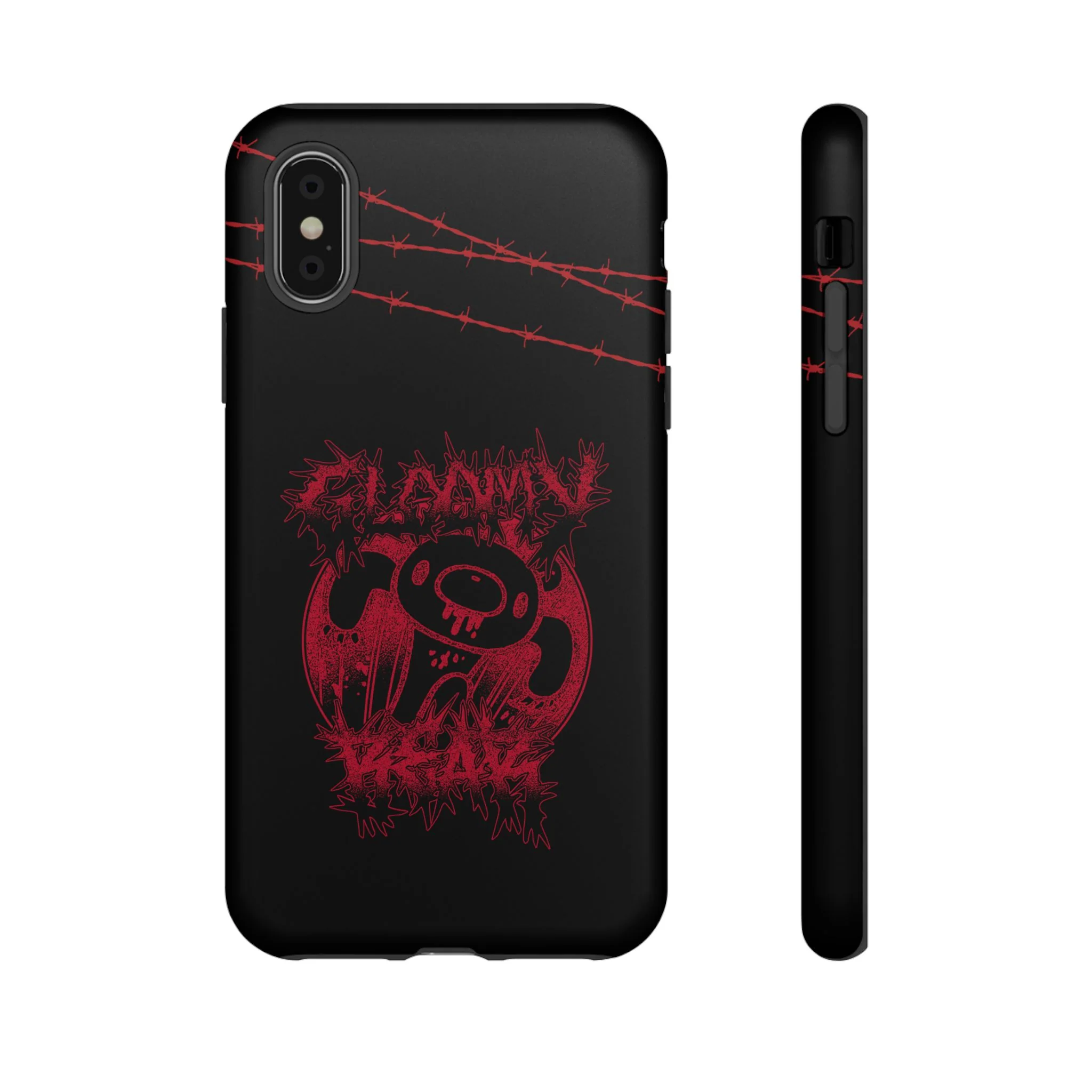Gloomy Bear Metal Show Red Phone Case - Image 3