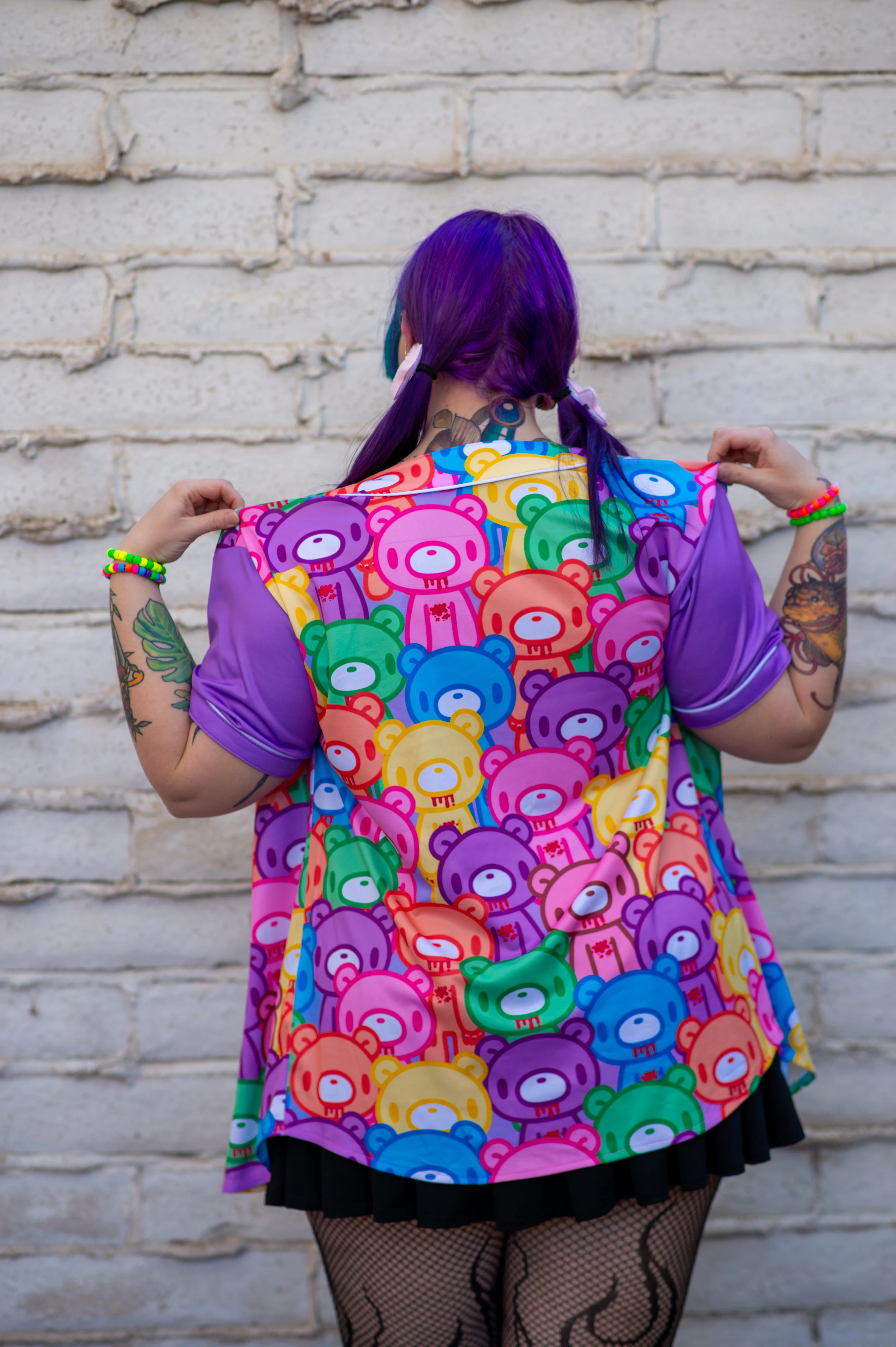 Gloomy Bear "Rainbow Dreams" Men's Baseball Jersey - Image 4