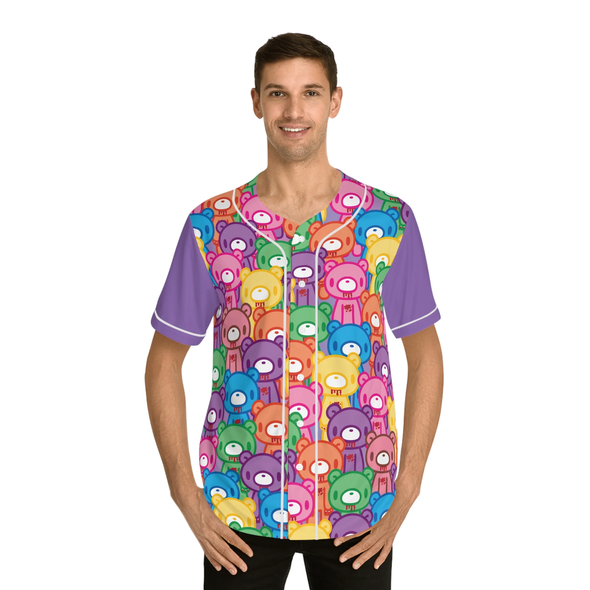 Gloomy Bear "Rainbow Dreams" Men's Baseball Jersey - Image 5