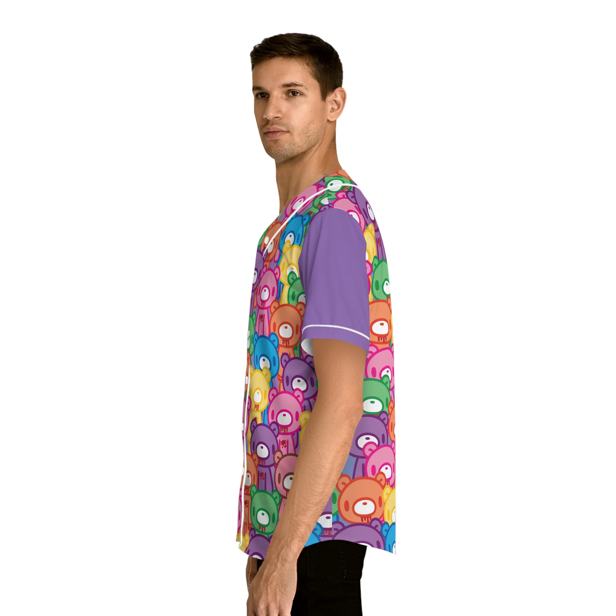 Gloomy Bear "Rainbow Dreams" Men's Baseball Jersey - Image 8