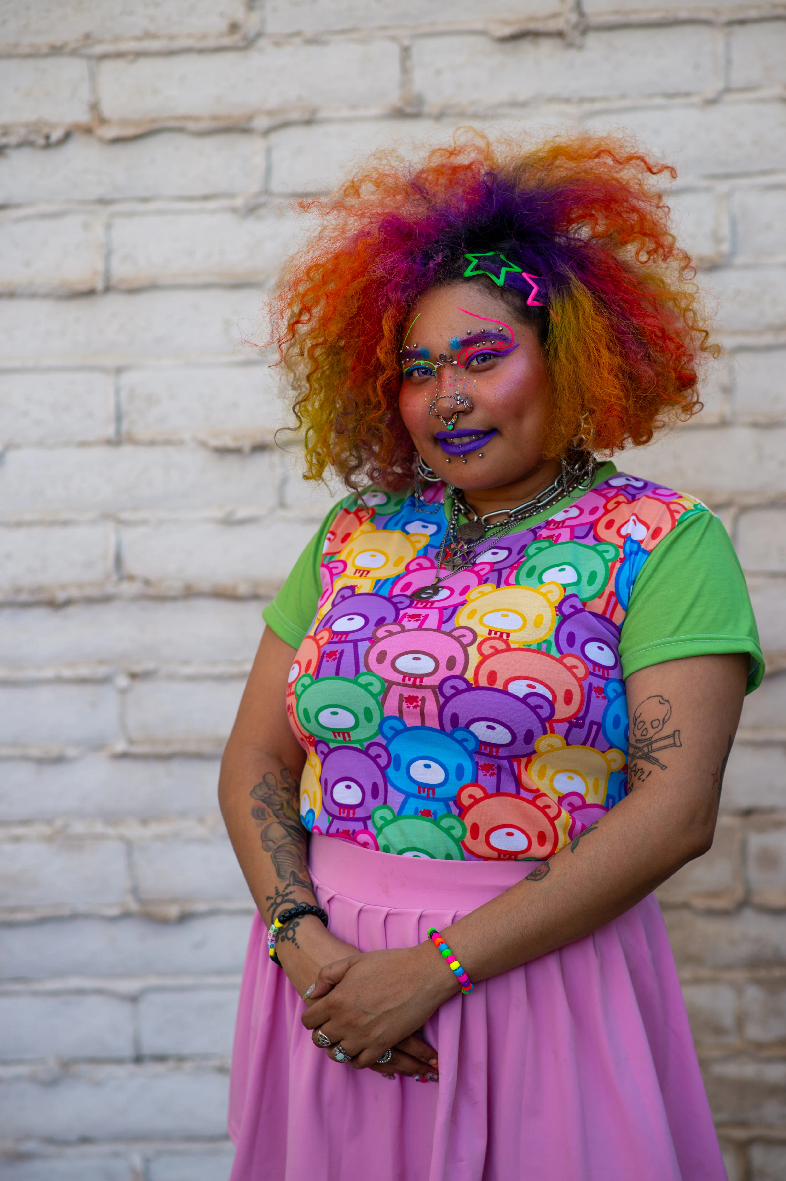 Gloomy Bear Rainbow Dreams Women's Cut & Sew Tee - Image 2