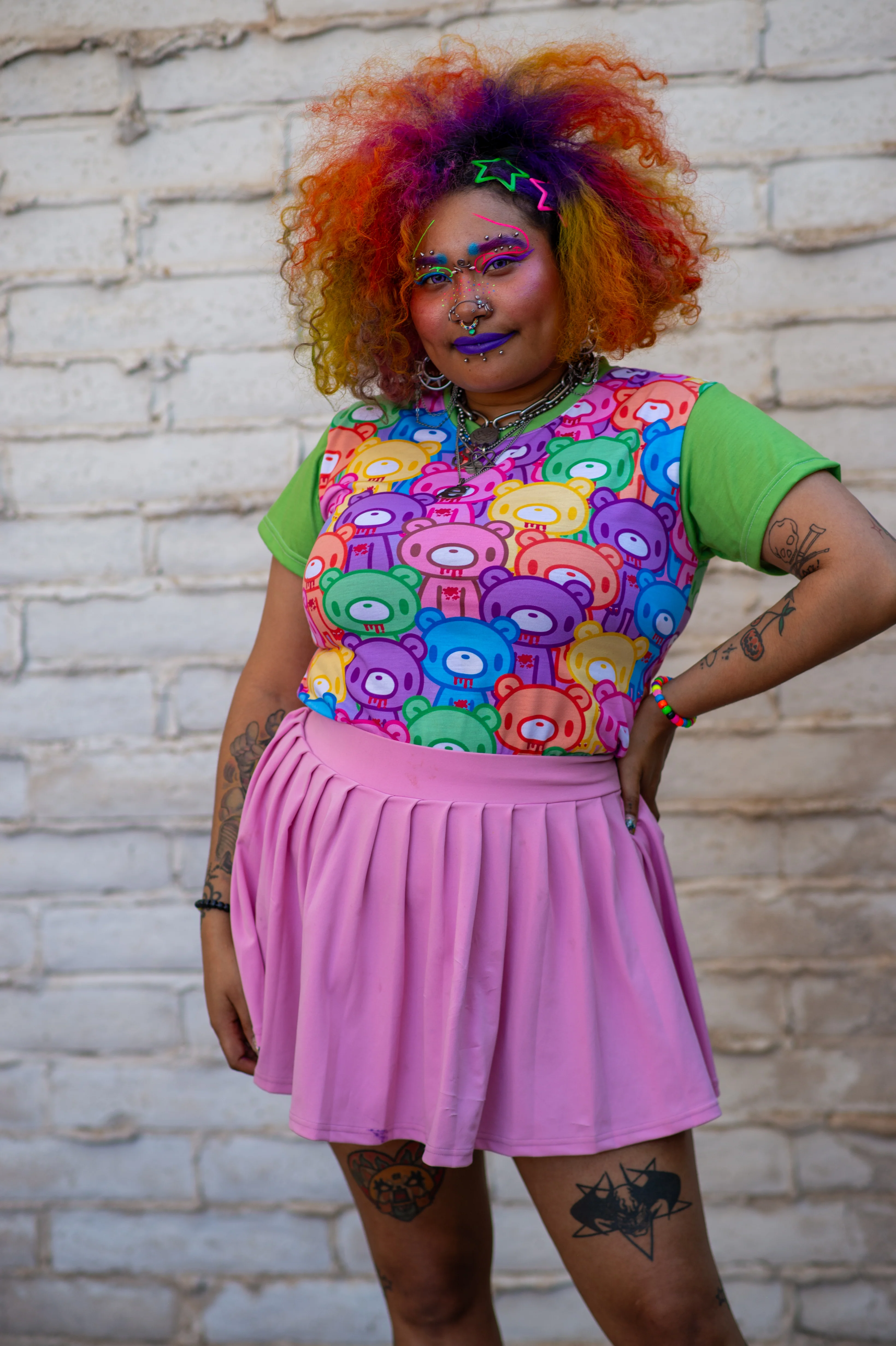 Gloomy Bear Rainbow Dreams Women's Cut & Sew Tee - Image 3