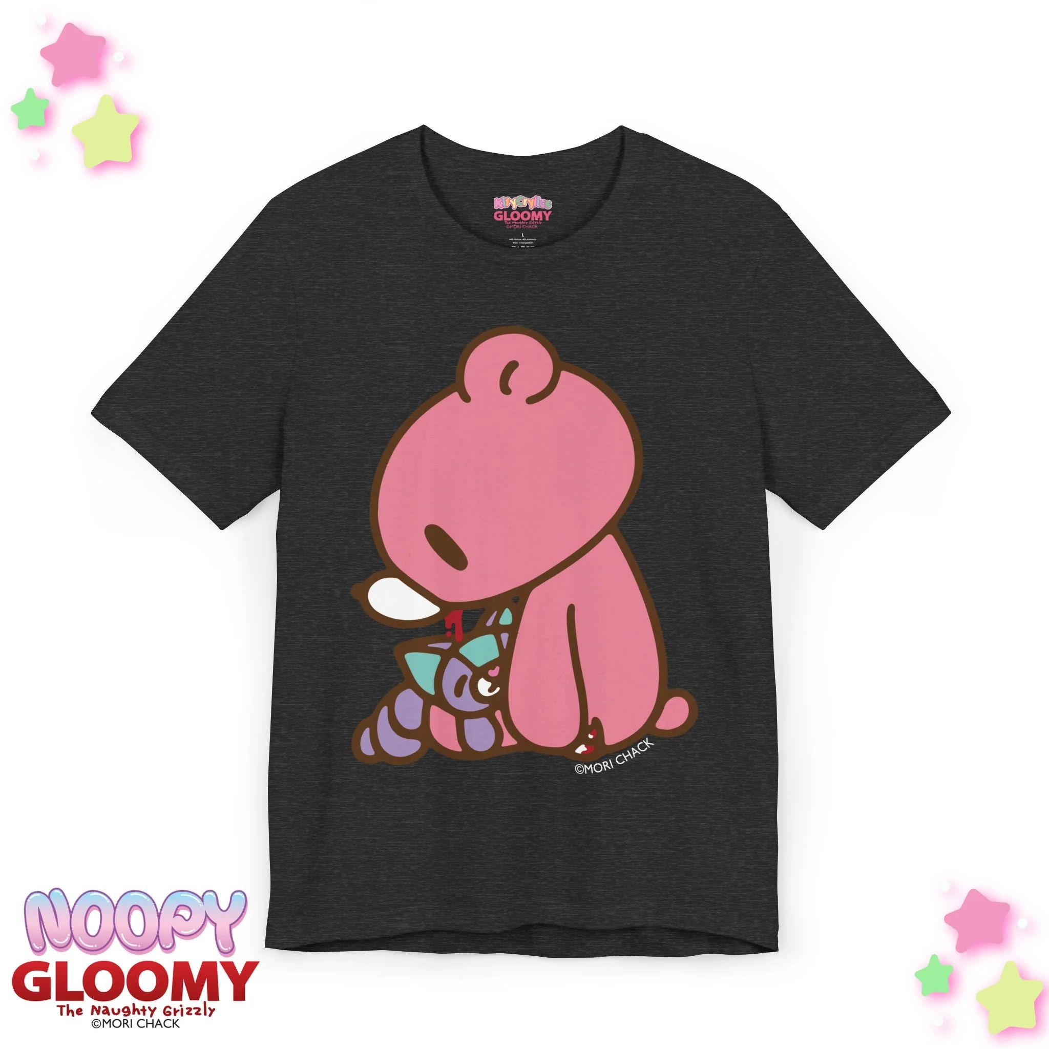 Gloomy Bear x Magical Noopy - UNISEX TEE [SITTING / LAVENDER] - Image 3