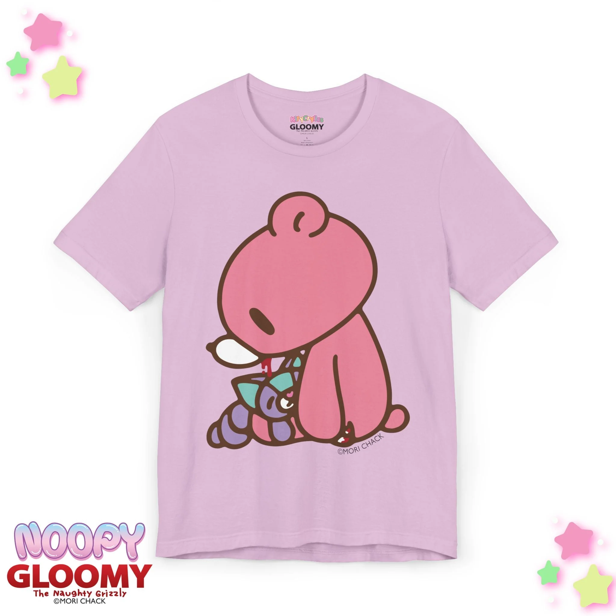 Gloomy Bear x Magical Noopy - UNISEX TEE [SITTING / LAVENDER] - Image 5