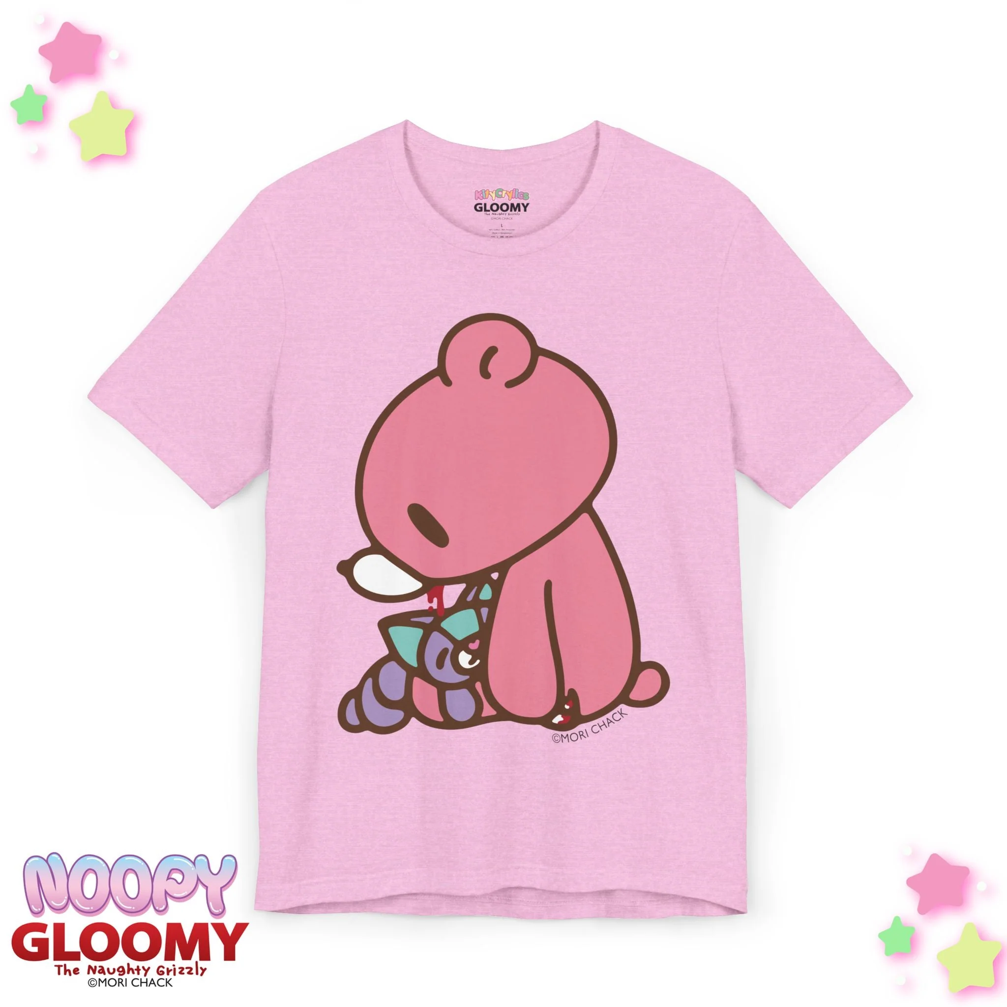 Gloomy Bear x Magical Noopy - UNISEX TEE [SITTING / LAVENDER] - Image 8