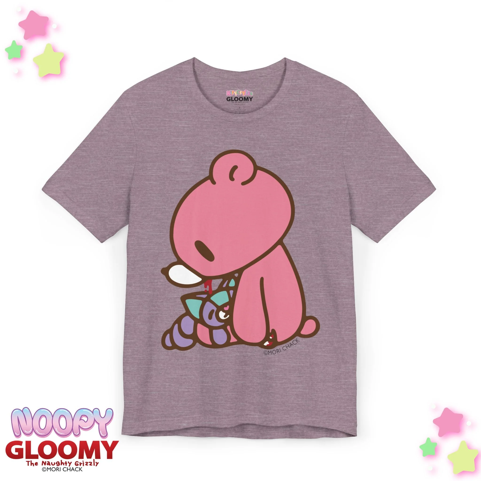 Gloomy Bear x Magical Noopy - UNISEX TEE [SITTING / LAVENDER] - Image 9