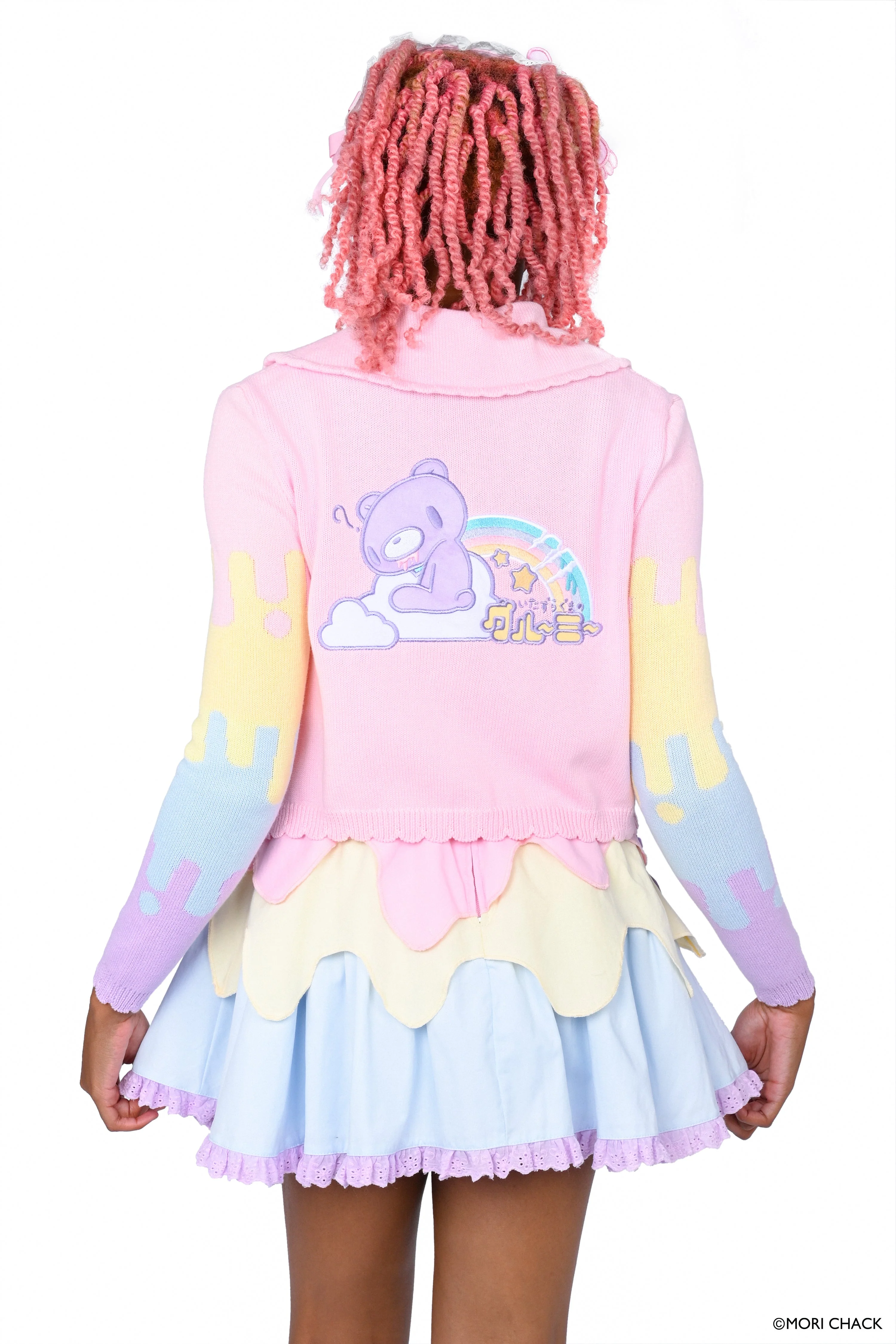Gloomy Bear x My Violet  - Pastel Drip Cardigan - Image 5