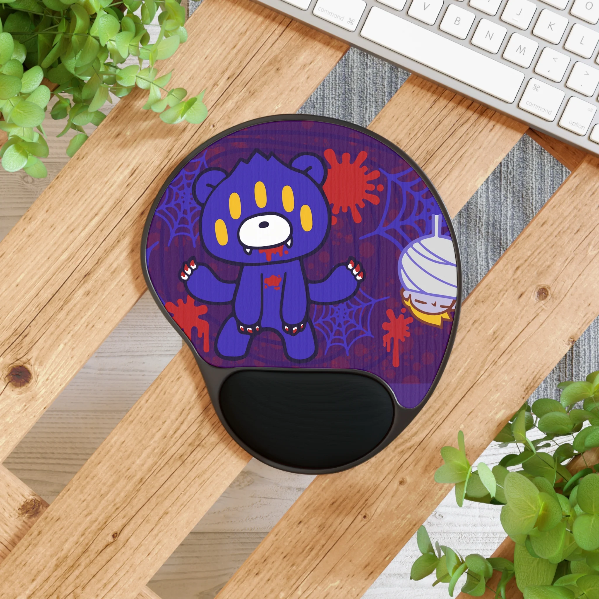 Gloomy Spider Mouse Pad With Wrist Rest - Image 4