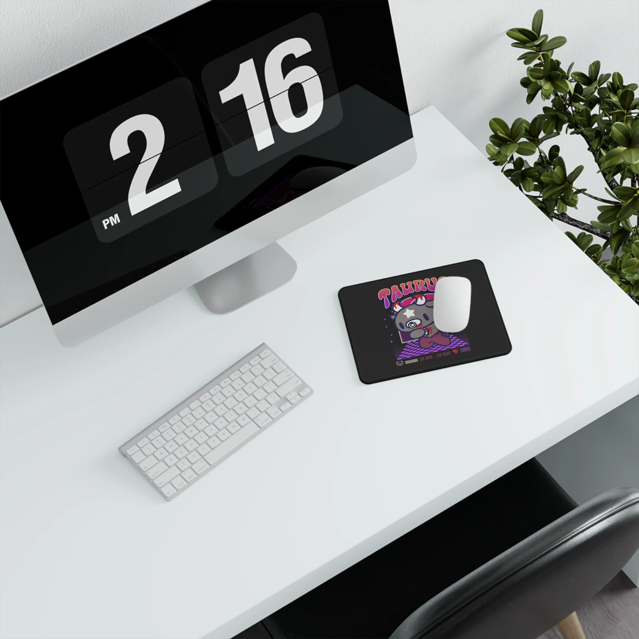 Gloomy Taurus Zodiac Non-Slip Gaming Mouse Pad - Image 4