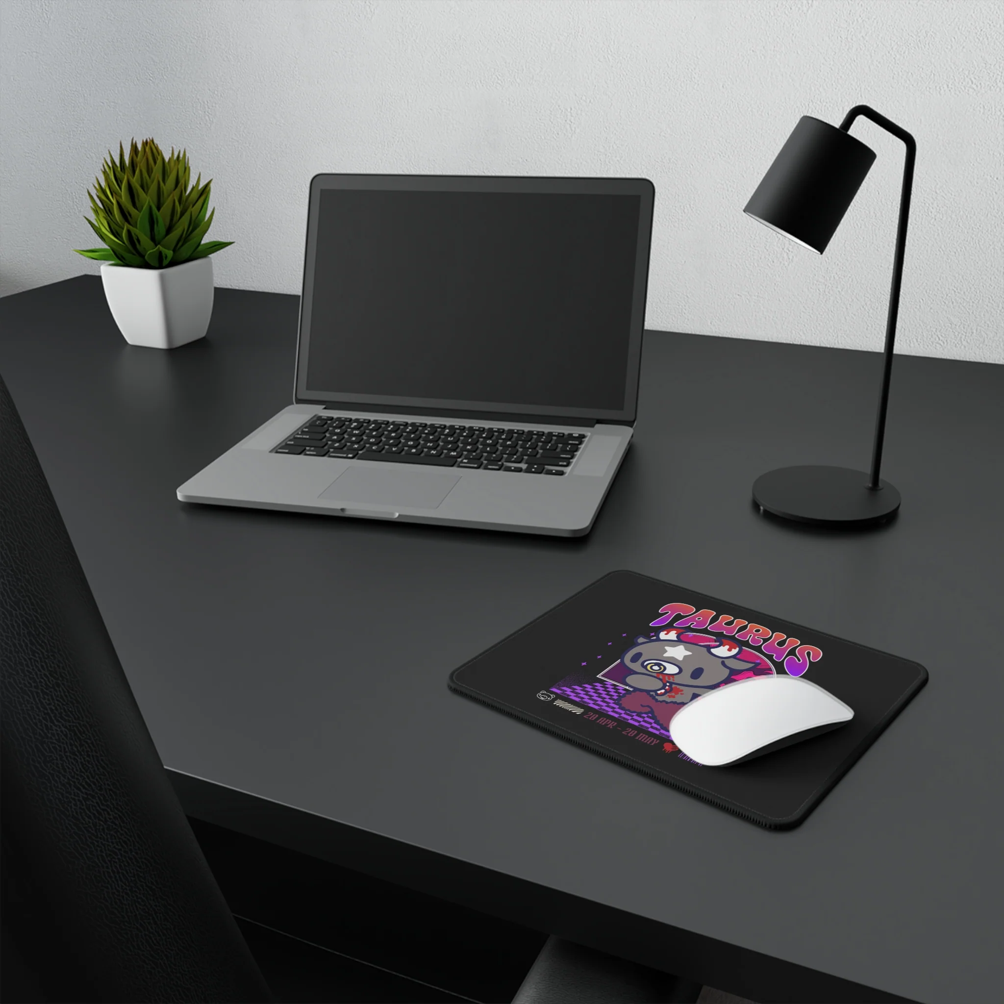 Gloomy Taurus Zodiac Non-Slip Gaming Mouse Pad - Image 5