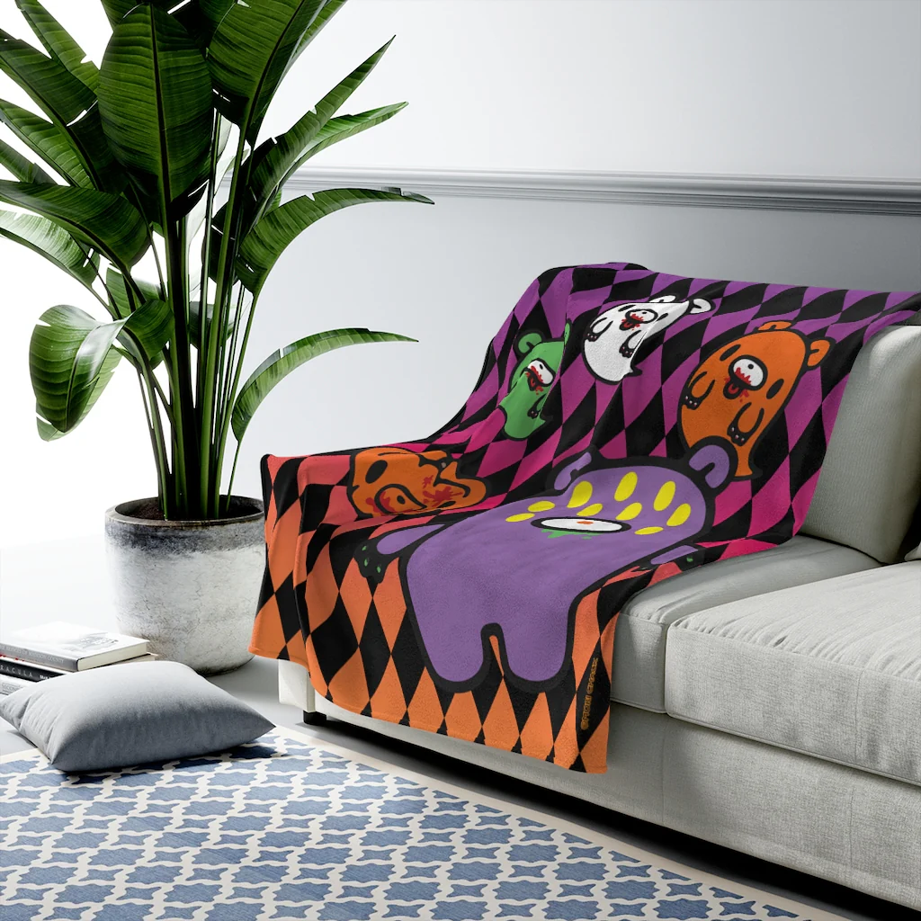 Monster Gloomy Halloween Edition - Velveteen Blanket - Image 6