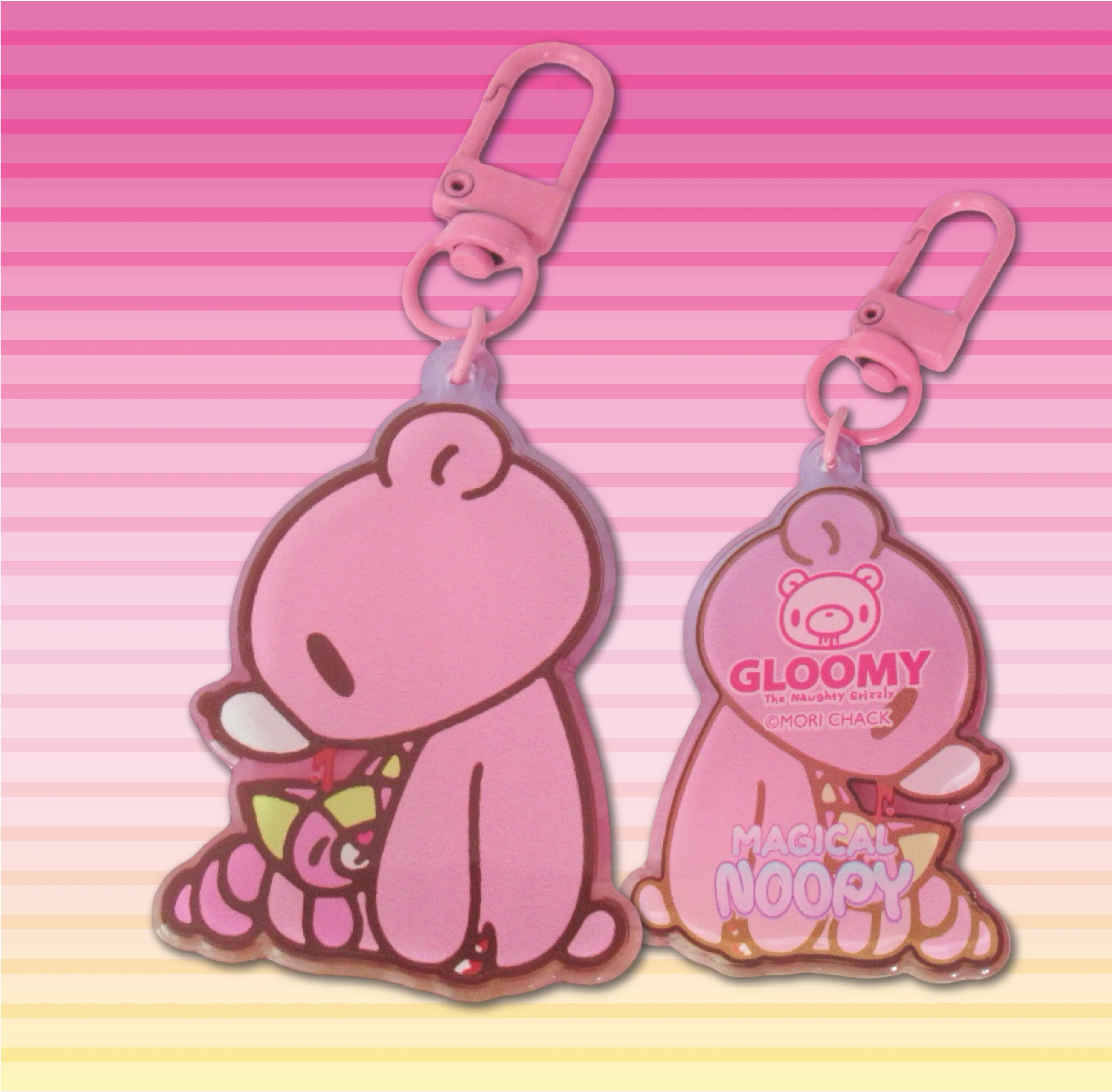Noopy & Gloomy Bear! [Sitting] - Acrylic Keychain - Image 2