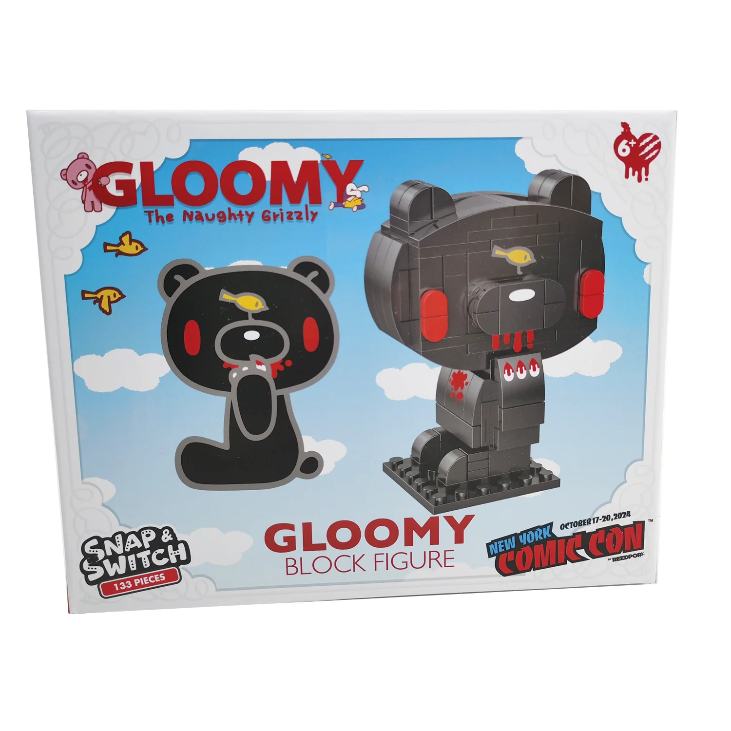 NYCC Exclusive All-Black Gloomy Bear Snap & Switch Block Figure - Image 4