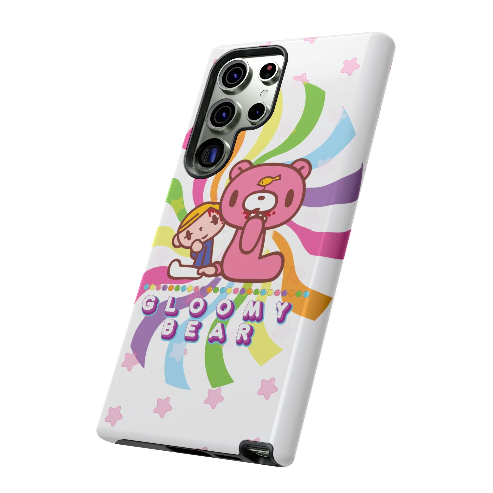 Swirly Rainbow Gloomy Bear - Tough Phone Case - Image 101