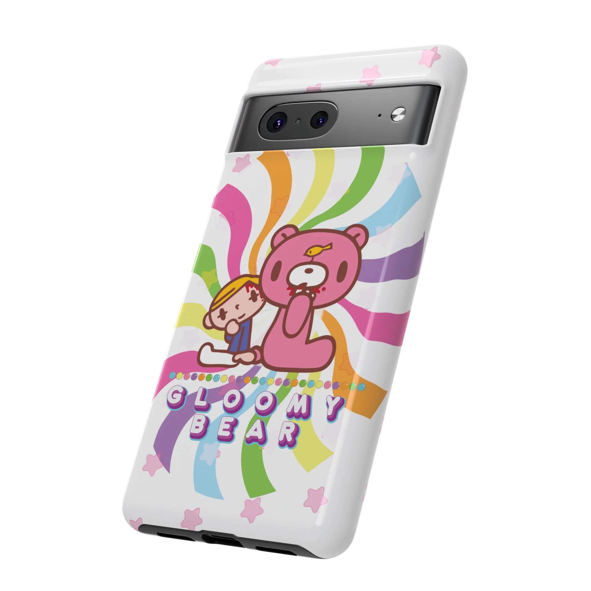 Swirly Rainbow Gloomy Bear - Tough Phone Case - Image 103