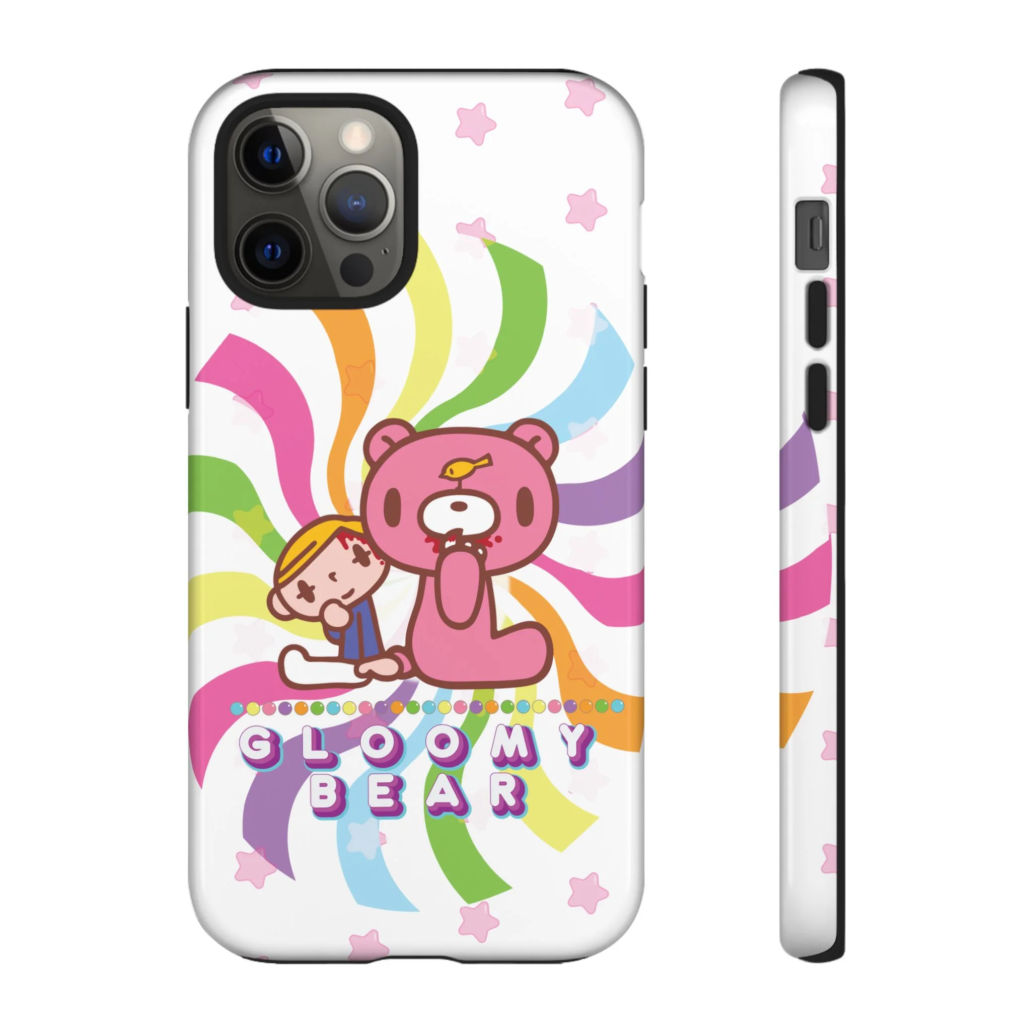 Swirly Rainbow Gloomy Bear - Tough Phone Case - Image 12