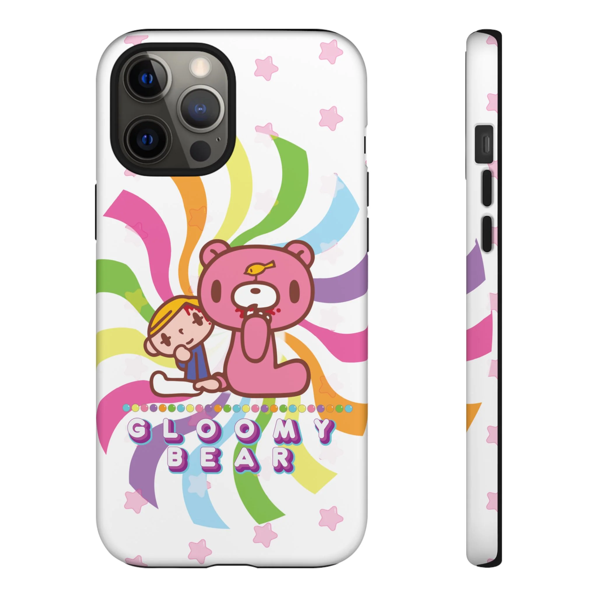 Swirly Rainbow Gloomy Bear - Tough Phone Case - Image 15