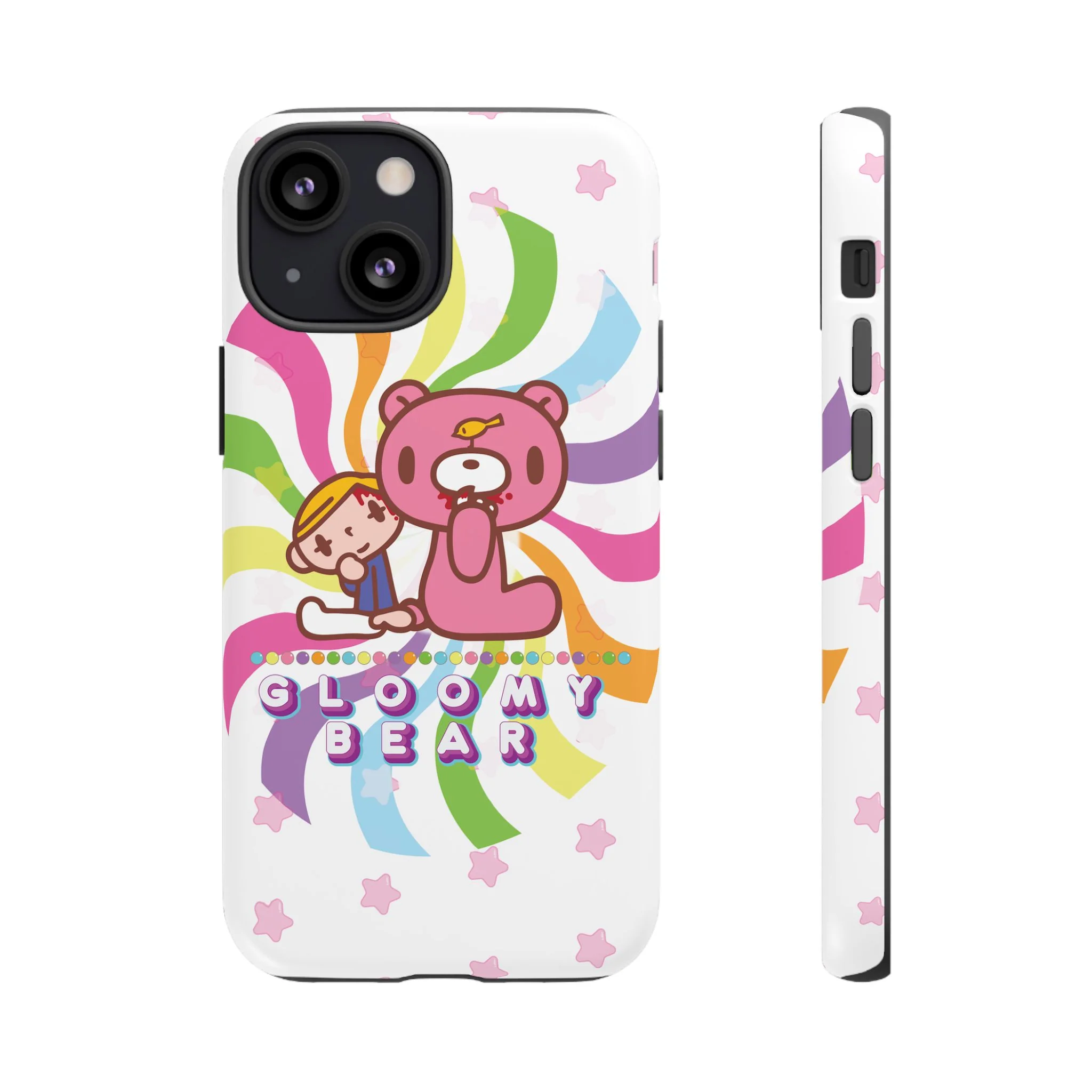 Swirly Rainbow Gloomy Bear - Tough Phone Case - Image 19