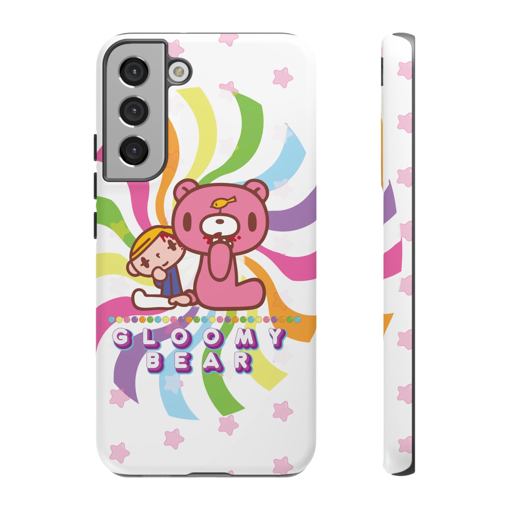 Swirly Rainbow Gloomy Bear - Tough Phone Case - Image 36