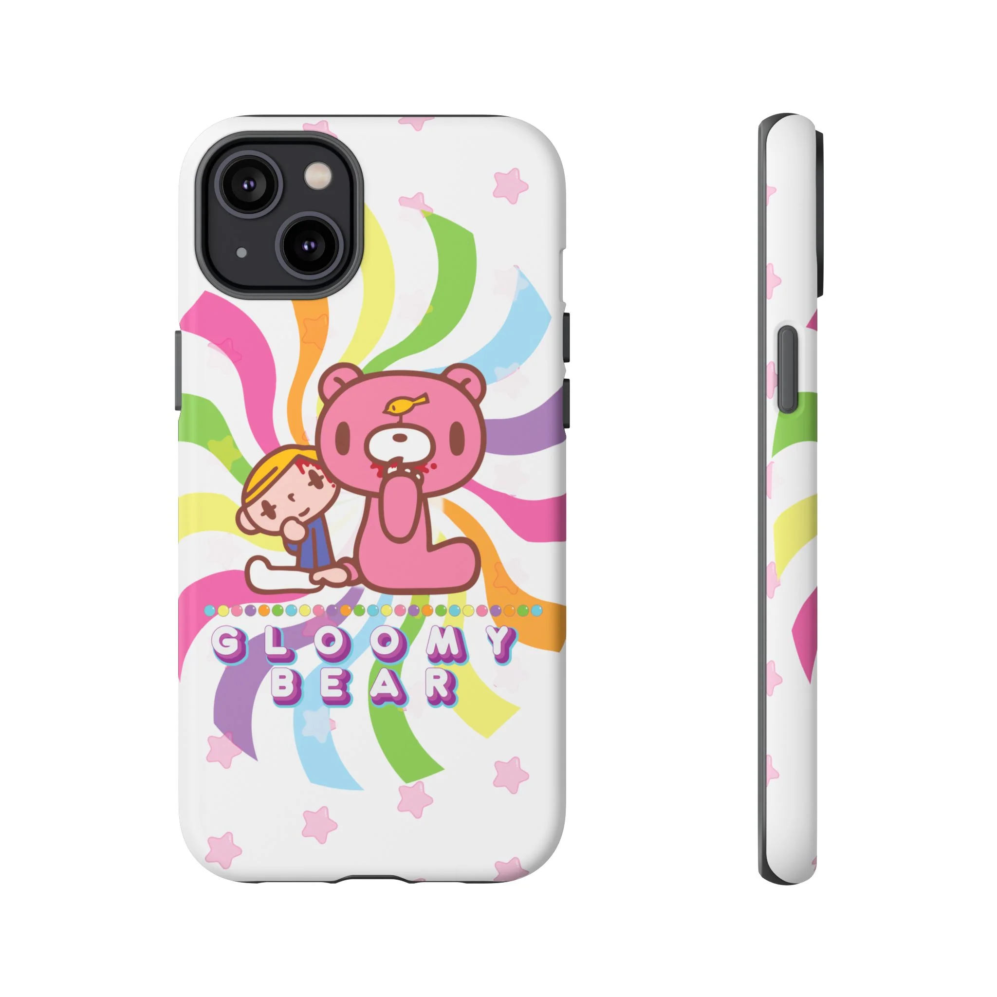 Swirly Rainbow Gloomy Bear - Tough Phone Case - Image 44