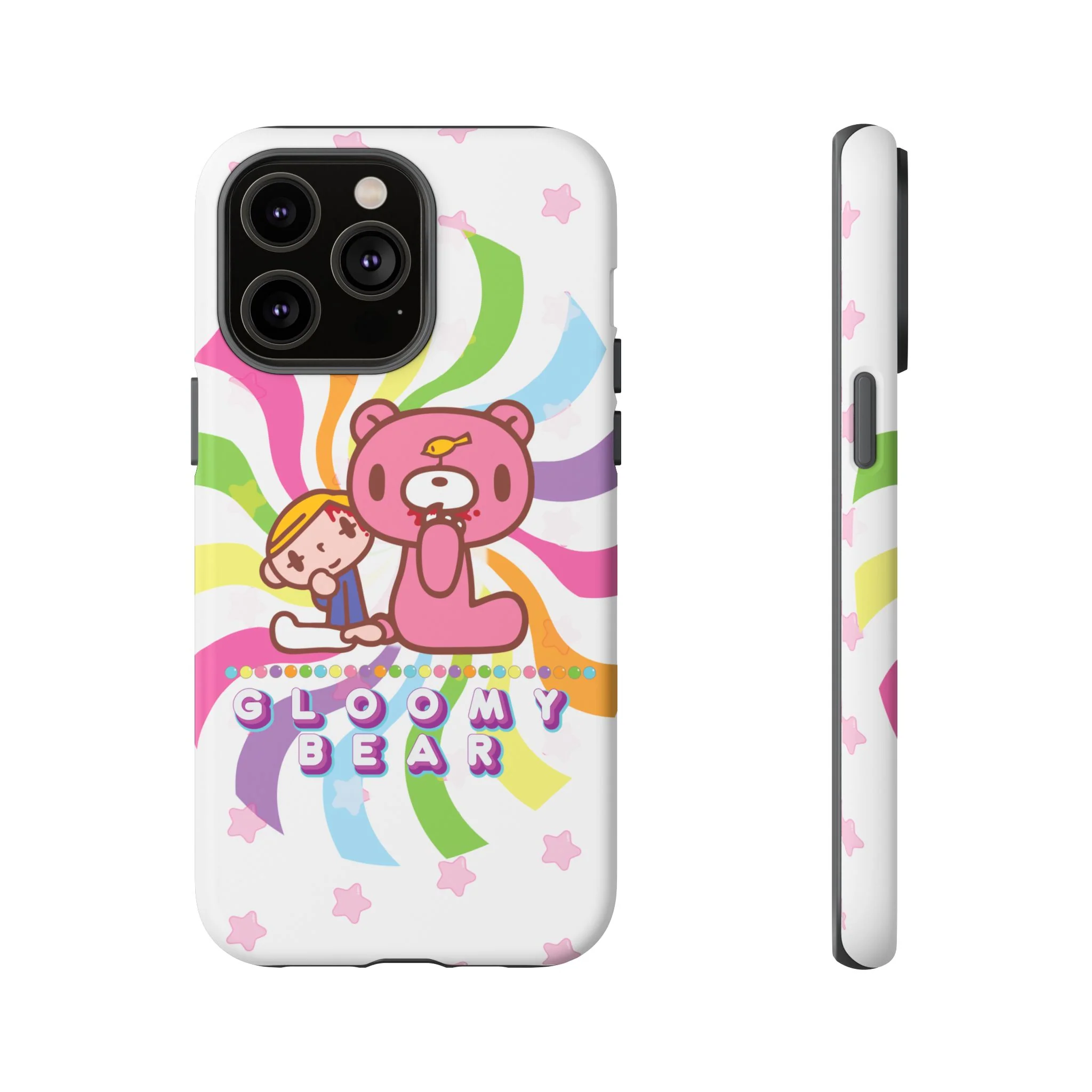 Swirly Rainbow Gloomy Bear - Tough Phone Case - Image 46