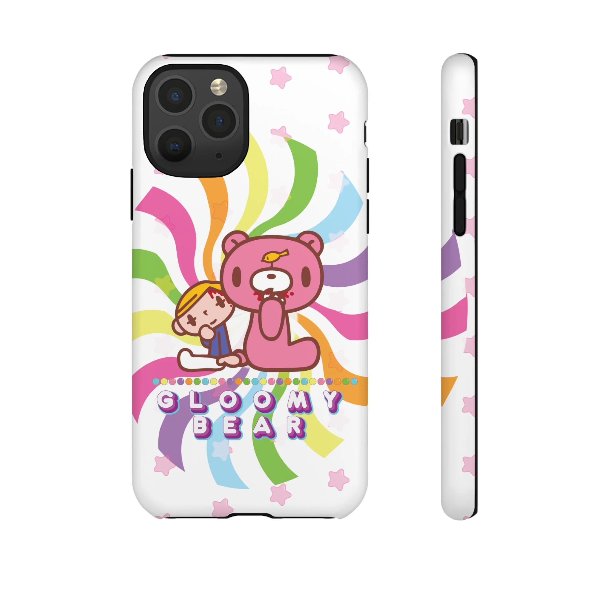 Swirly Rainbow Gloomy Bear - Tough Phone Case - Image 5