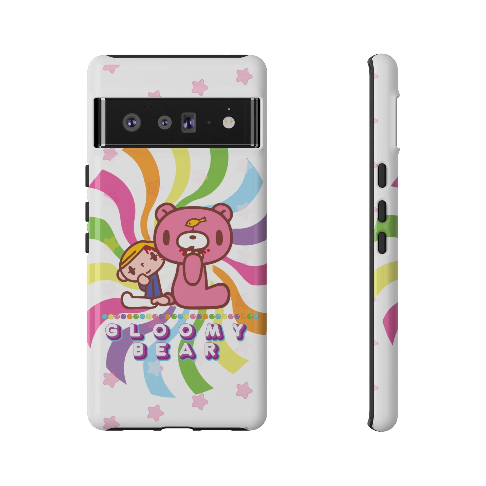 Swirly Rainbow Gloomy Bear - Tough Phone Case - Image 55