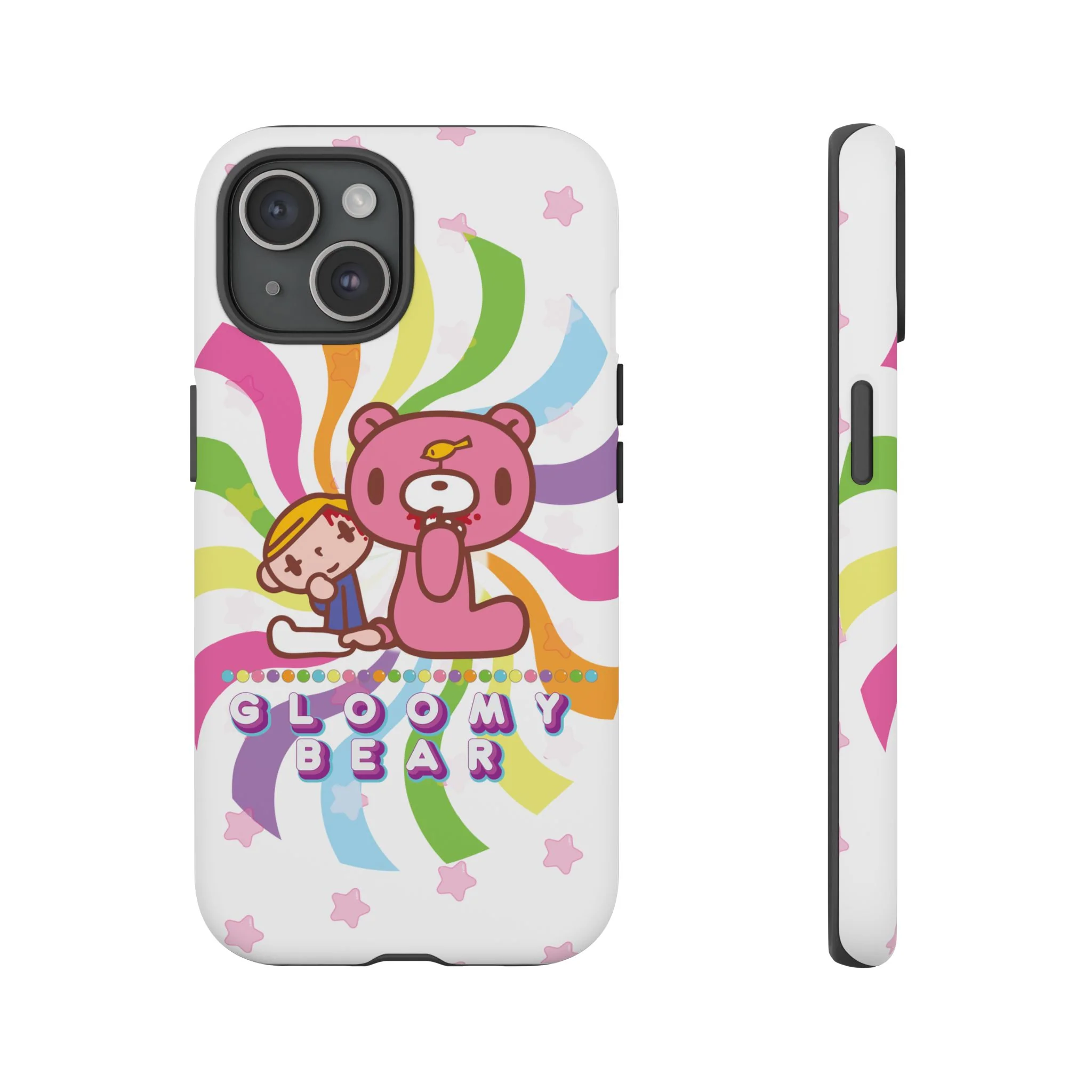 Swirly Rainbow Gloomy Bear - Tough Phone Case - Image 58
