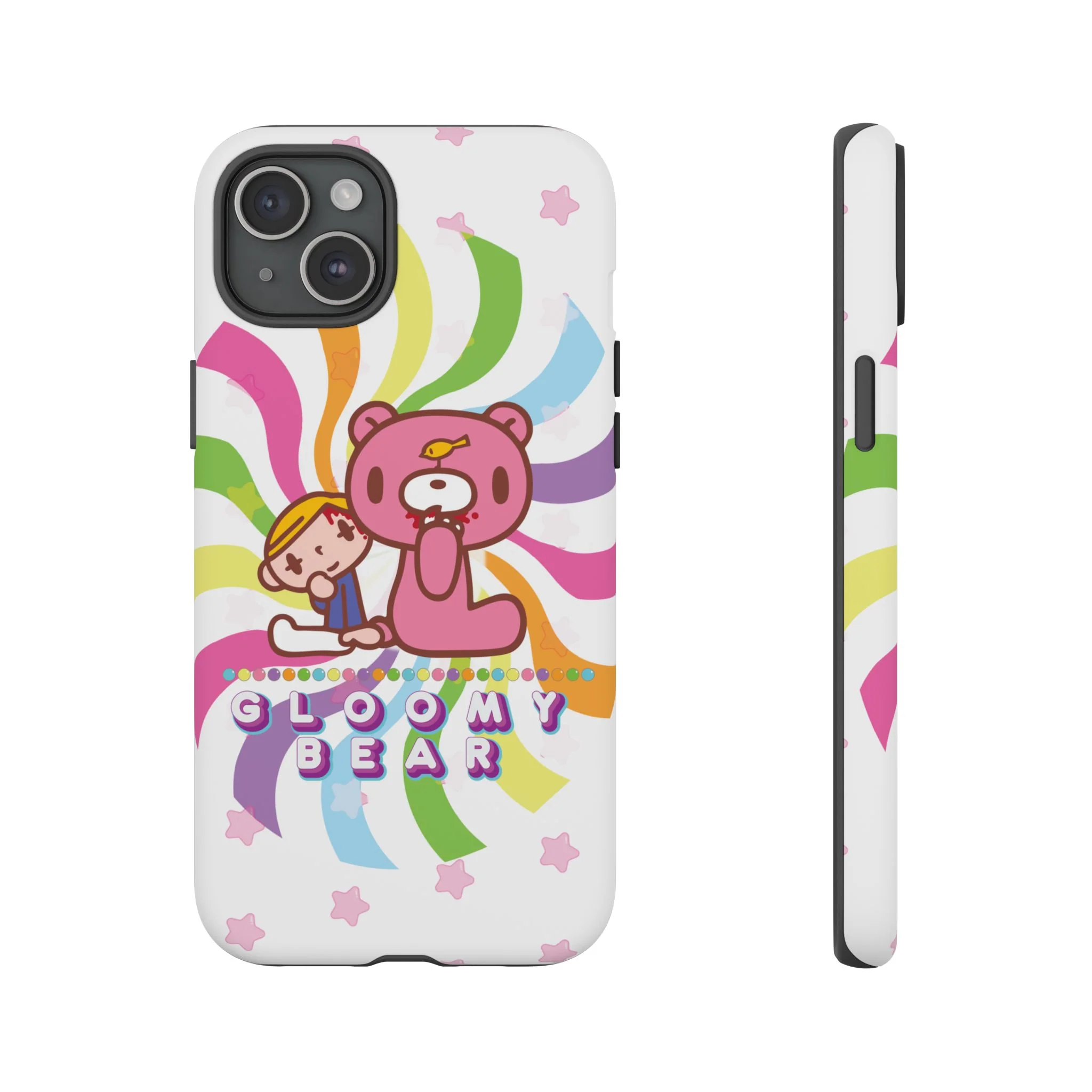 Swirly Rainbow Gloomy Bear - Tough Phone Case - Image 60