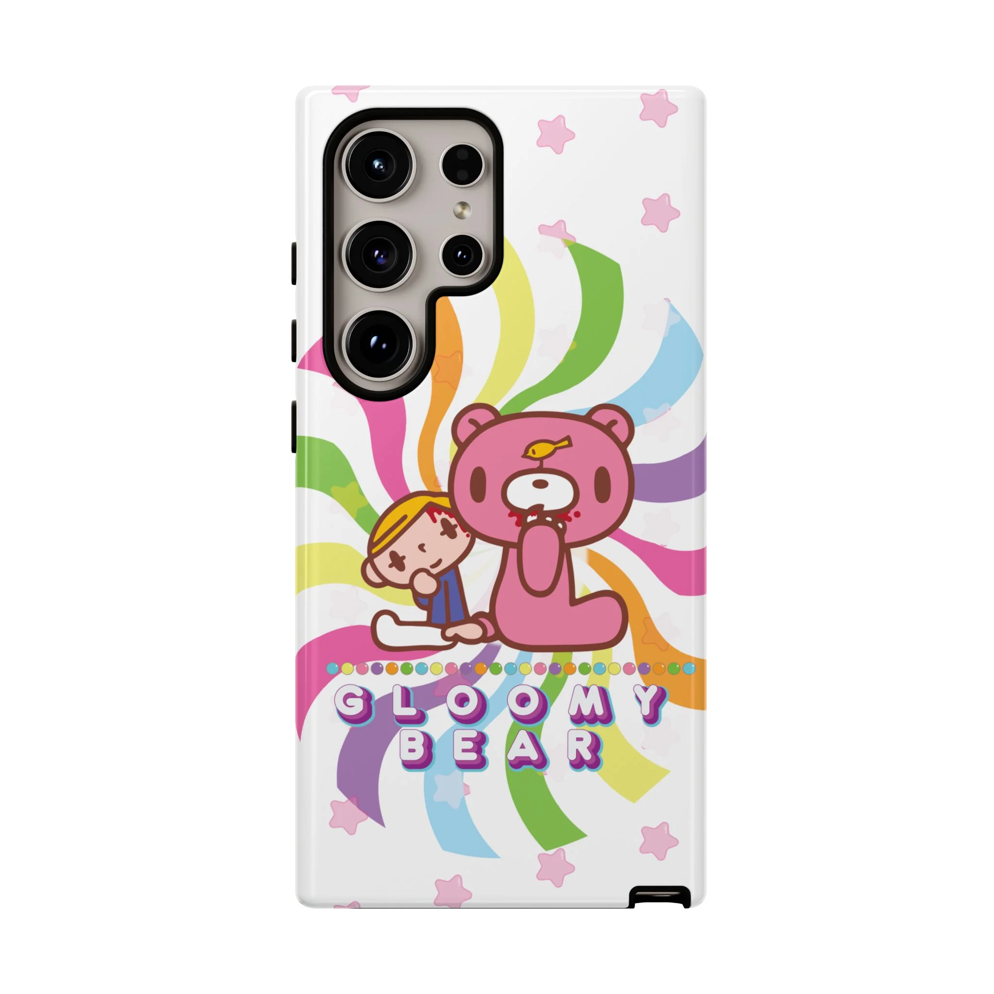 Swirly Rainbow Gloomy Bear - Tough Phone Case - Image 69