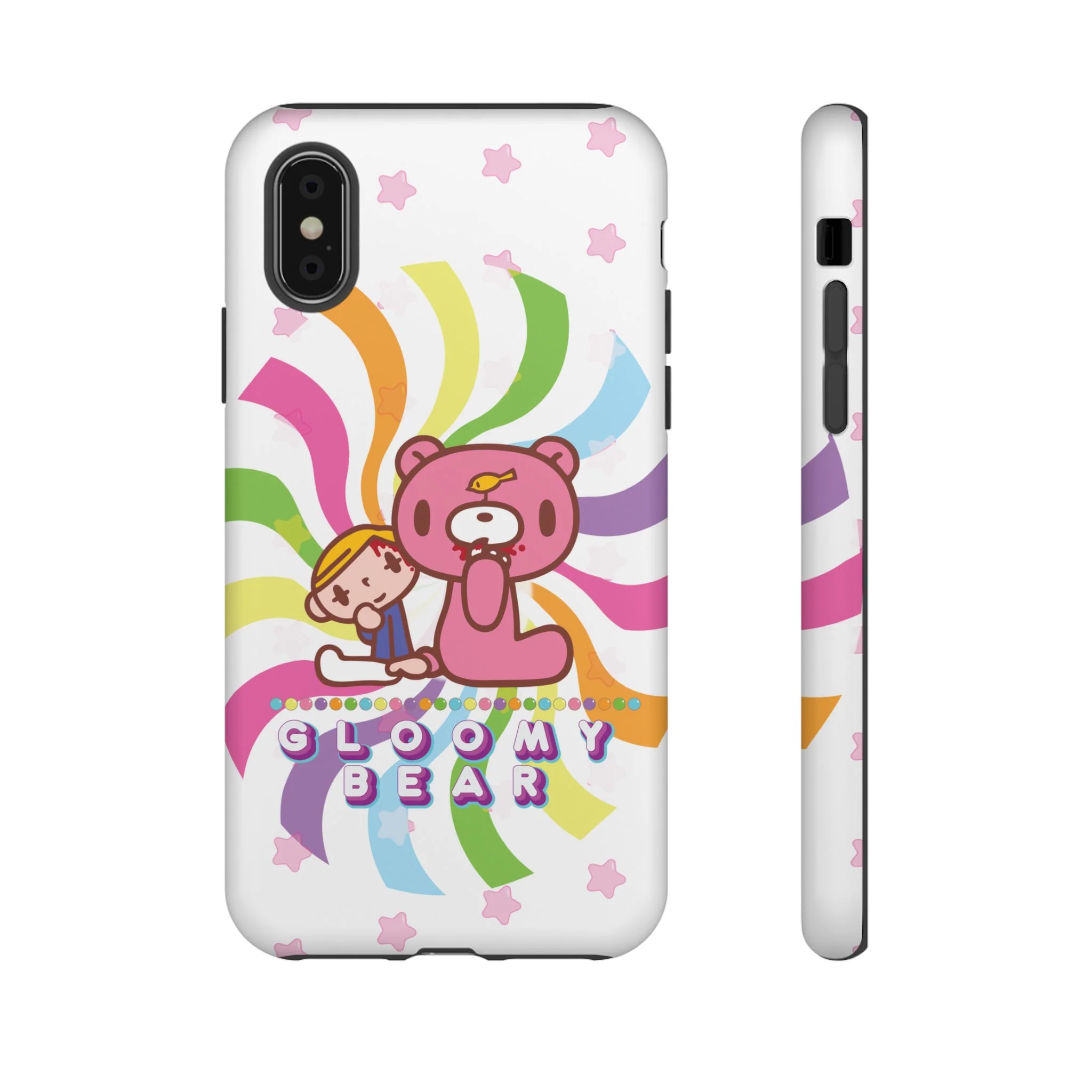 Swirly Rainbow Gloomy Bear - Tough Phone Case - Image 72